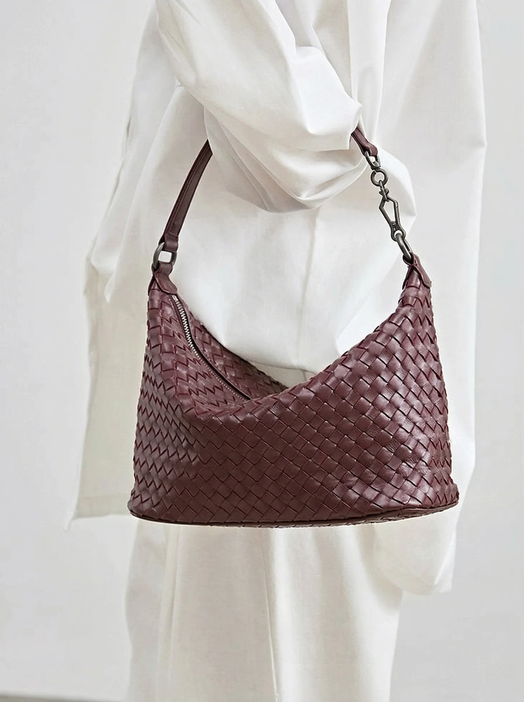 Woven Lambskin Hobo Bag - Image 5