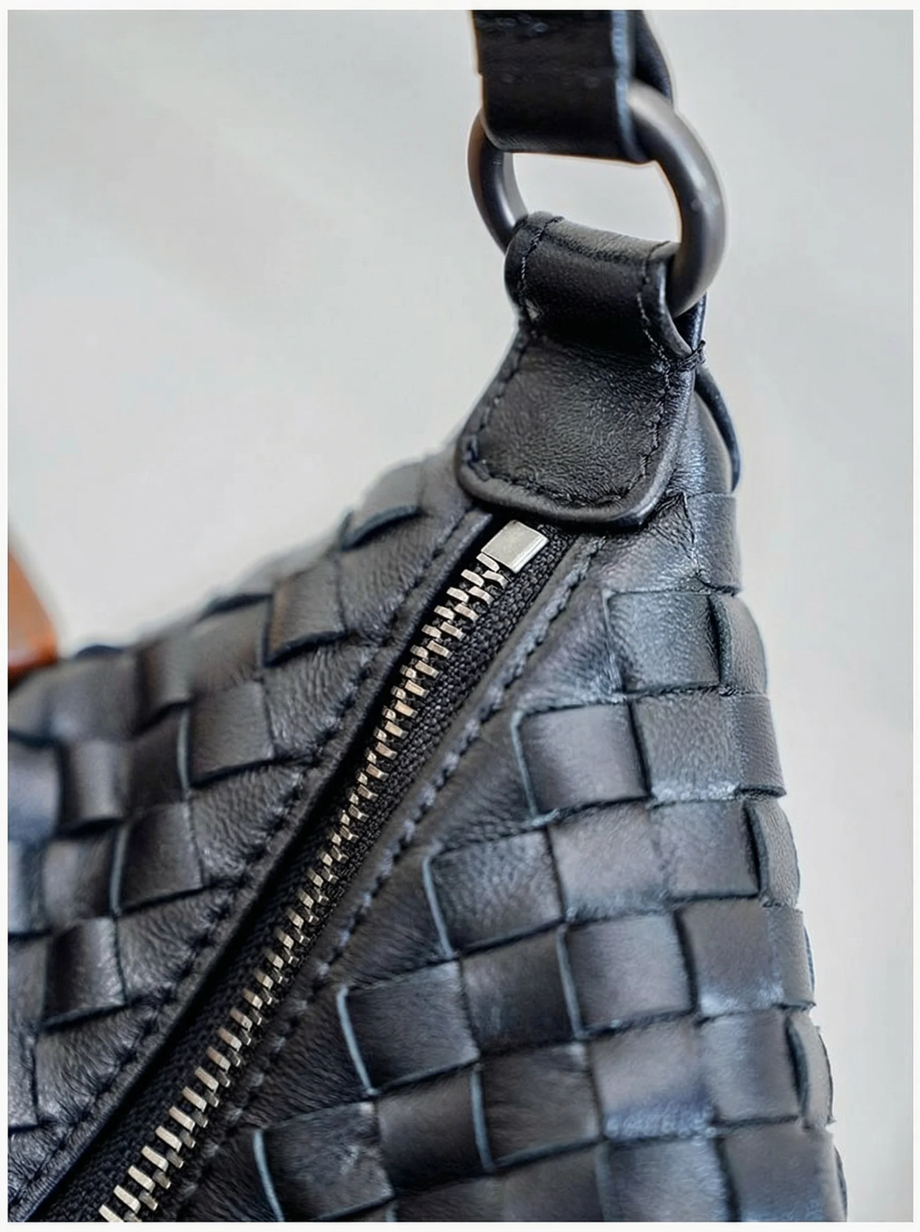 Woven Lambskin Hobo Bag - Image 6