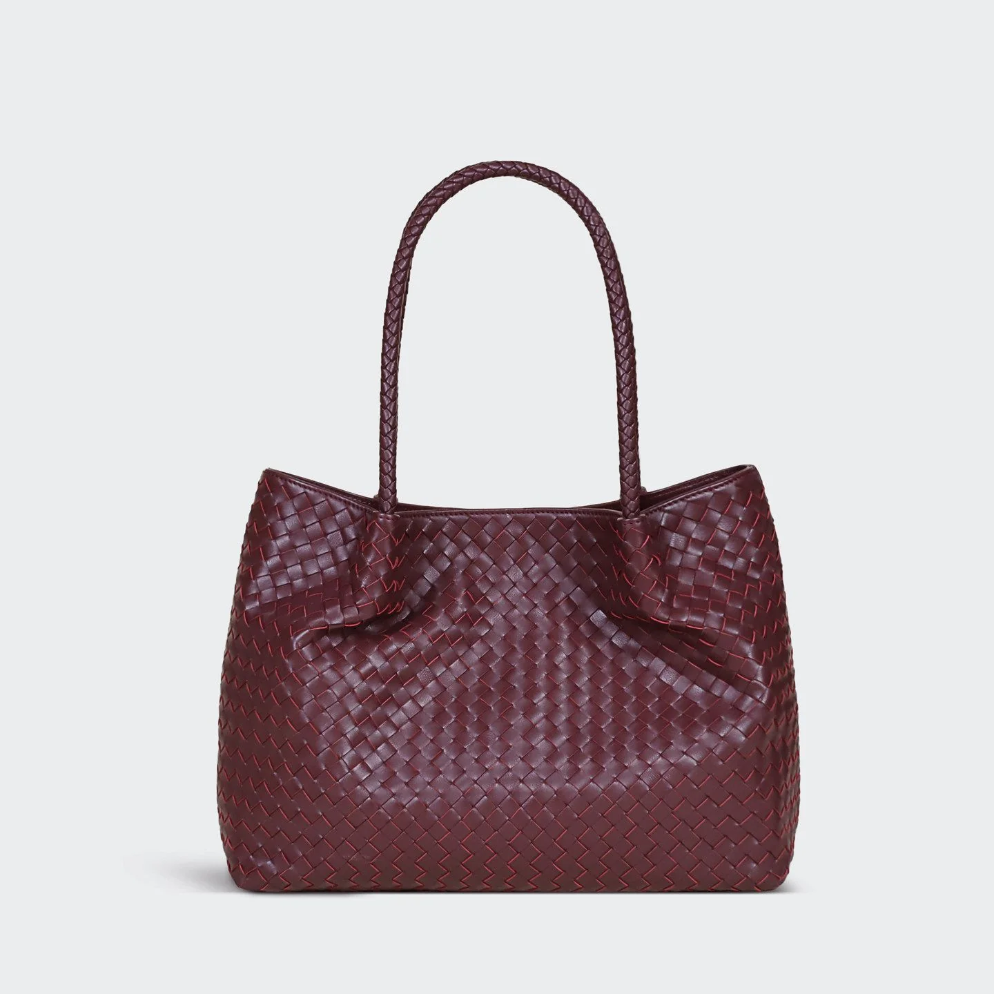 Woven Lambskin Leather Tote - Image 13