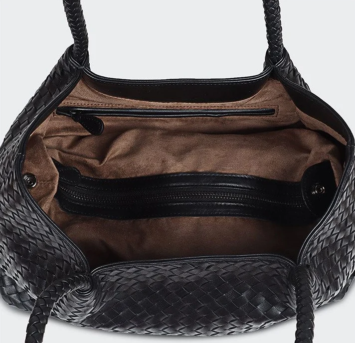 Woven Lambskin Leather Tote - Image 4