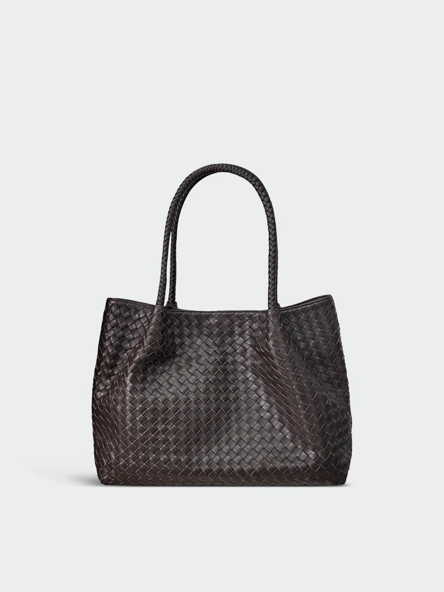 Woven Lambskin Leather Tote - Image 5