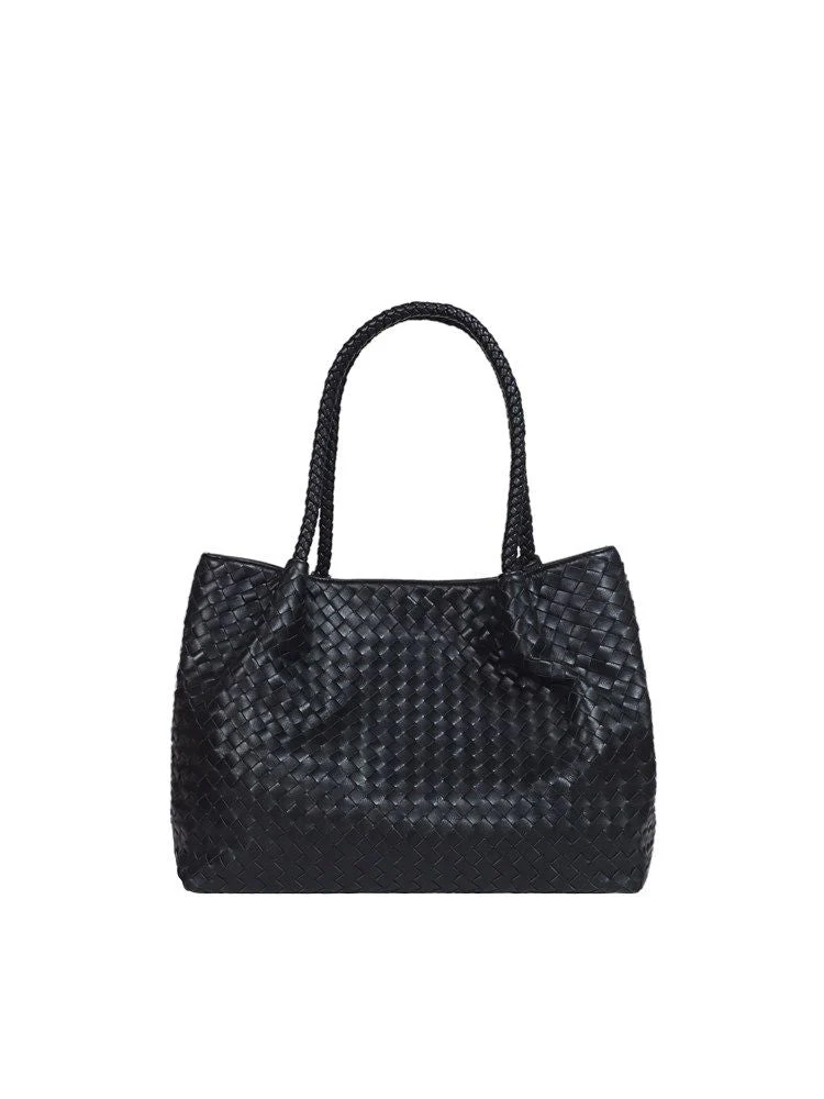 Woven Lambskin Leather Tote - Image 7