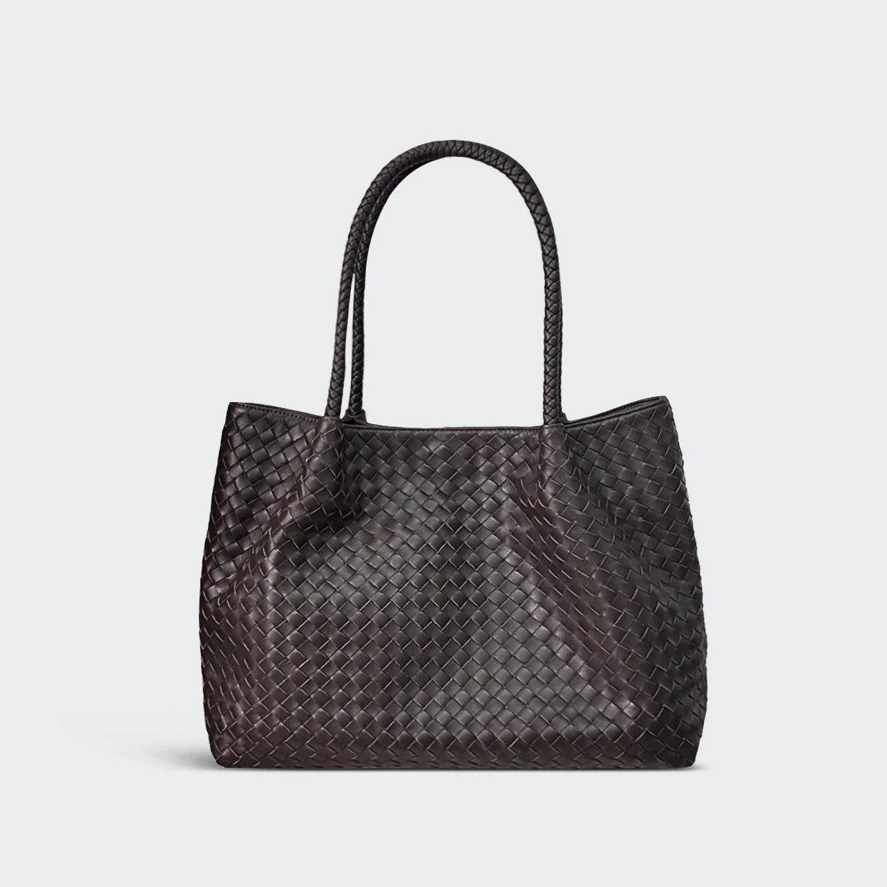 Woven Lambskin Leather Tote - Image 9