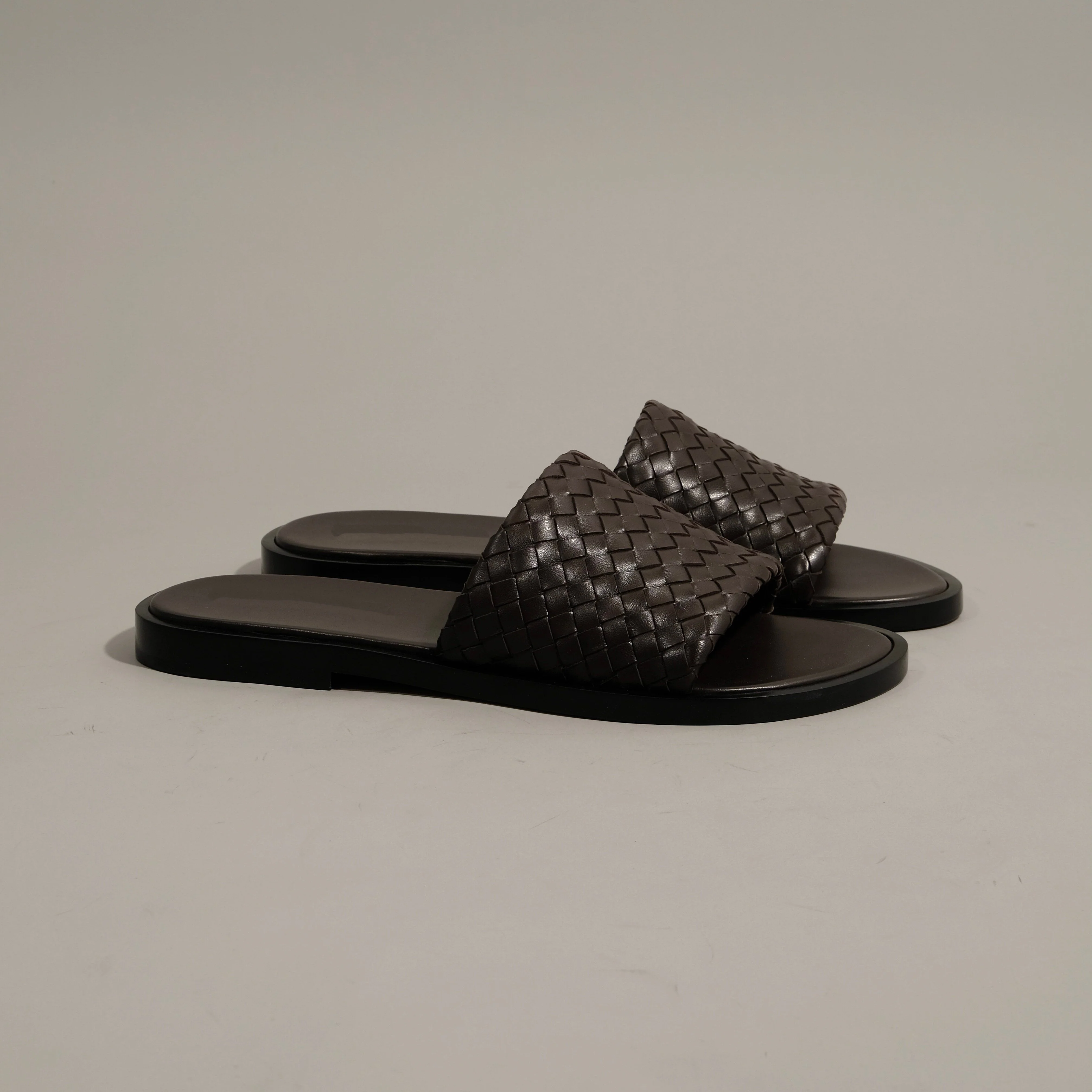 Woven Leather Slides - Image 2