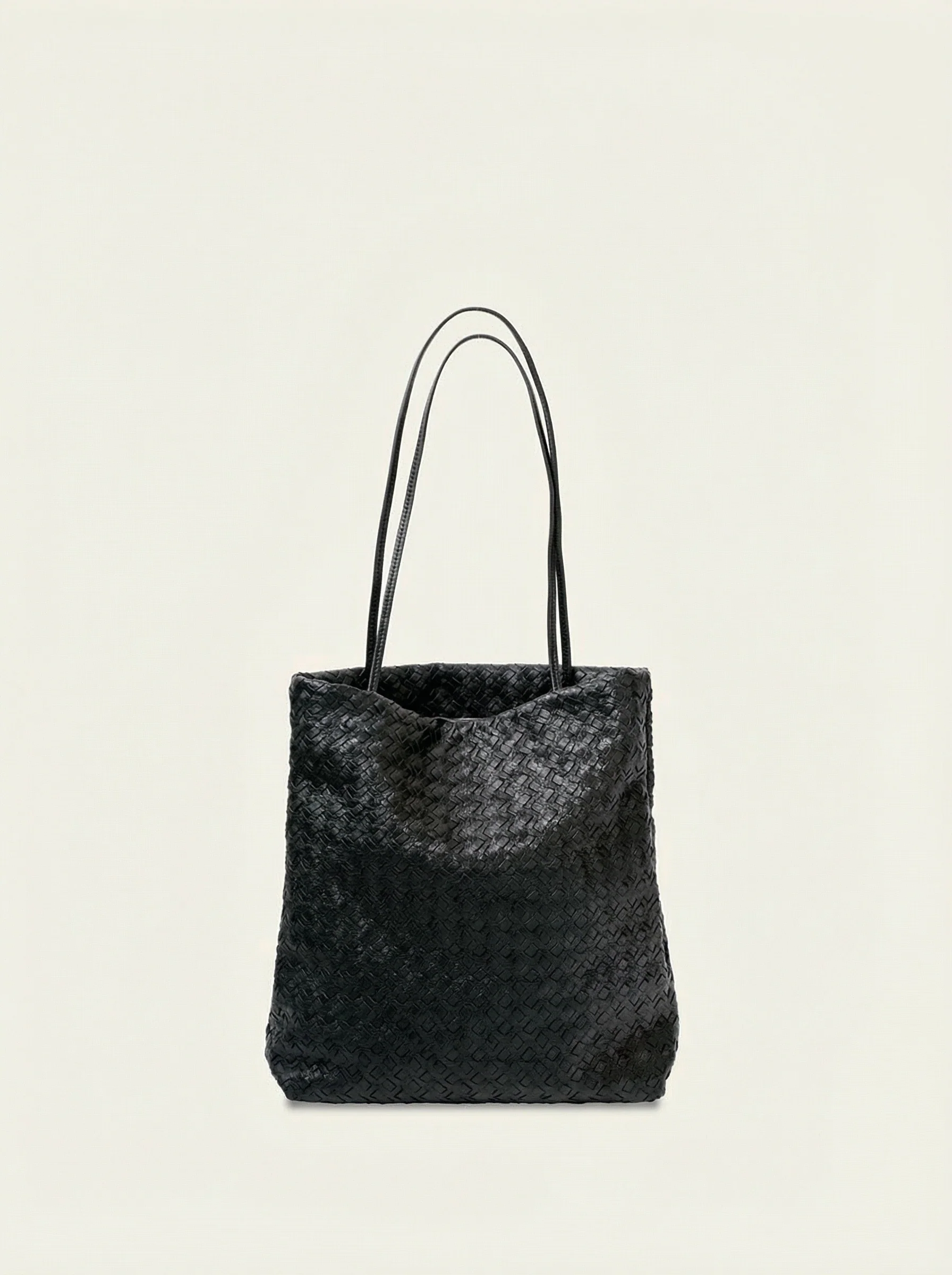 Woven Leather Tote - Image 6