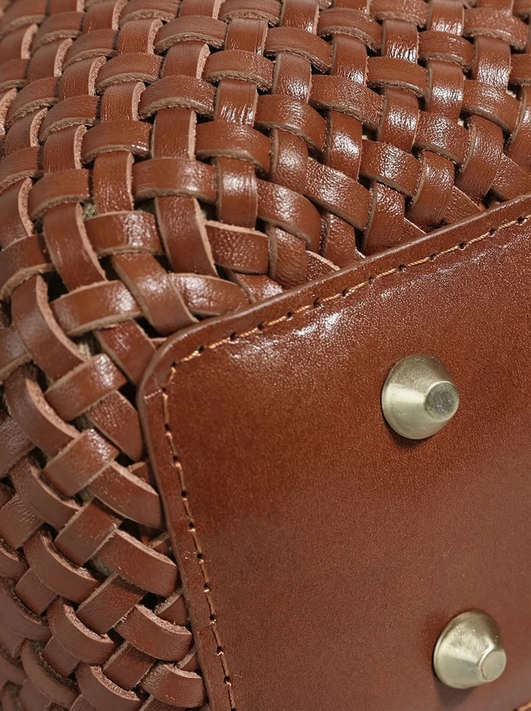 Woven Leather Tote