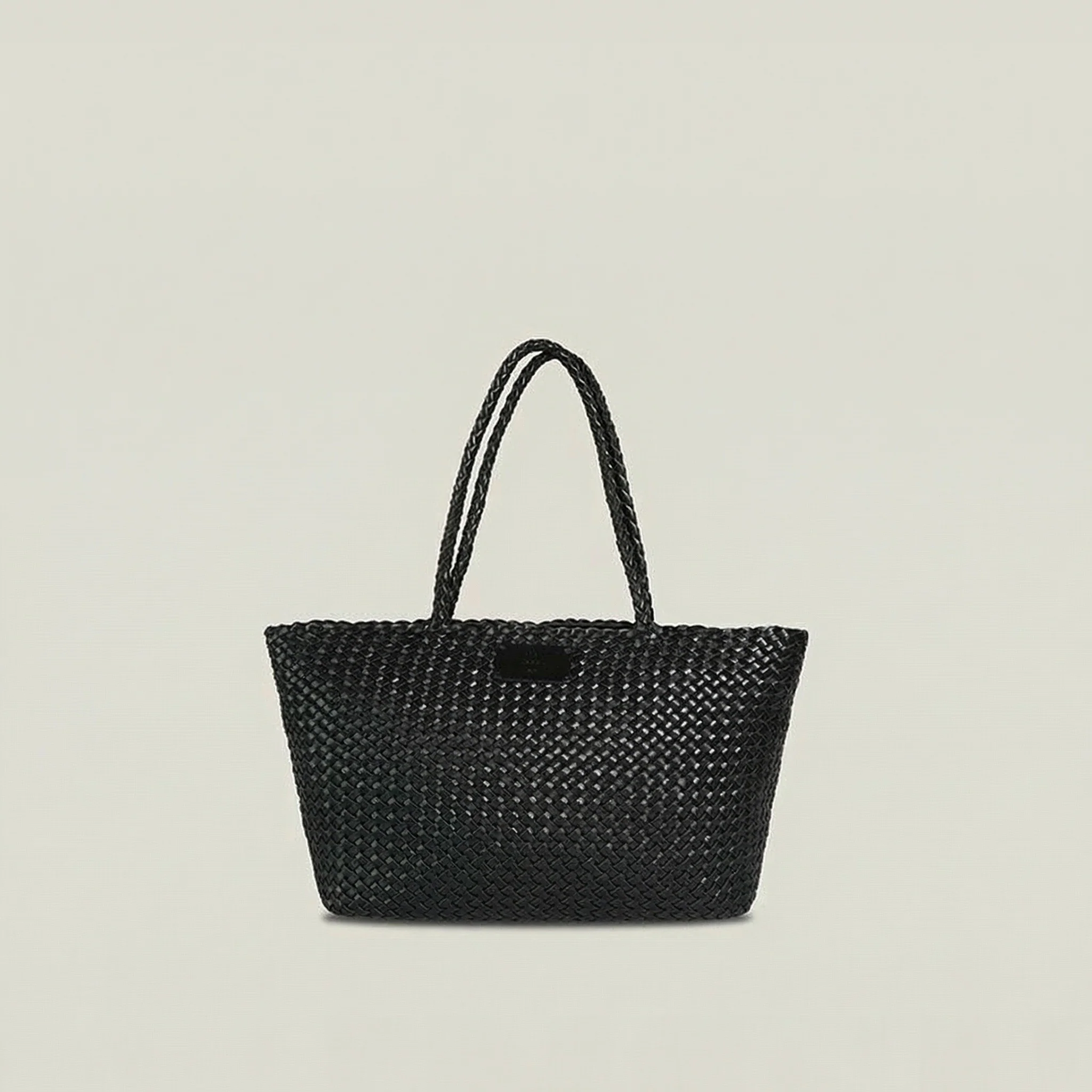 Woven Leather Tote - Image 5