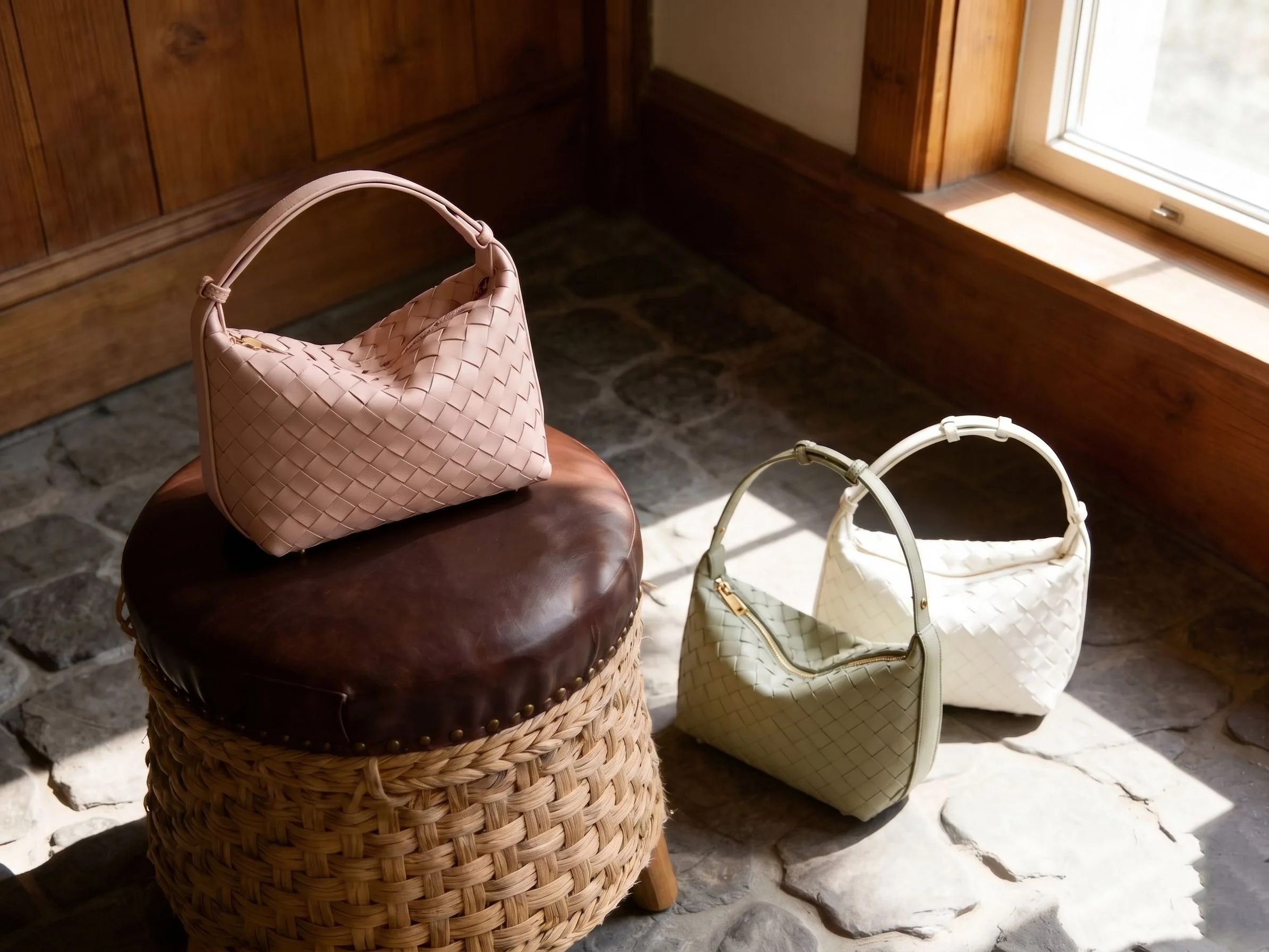 Woven Mini Hobo Bag