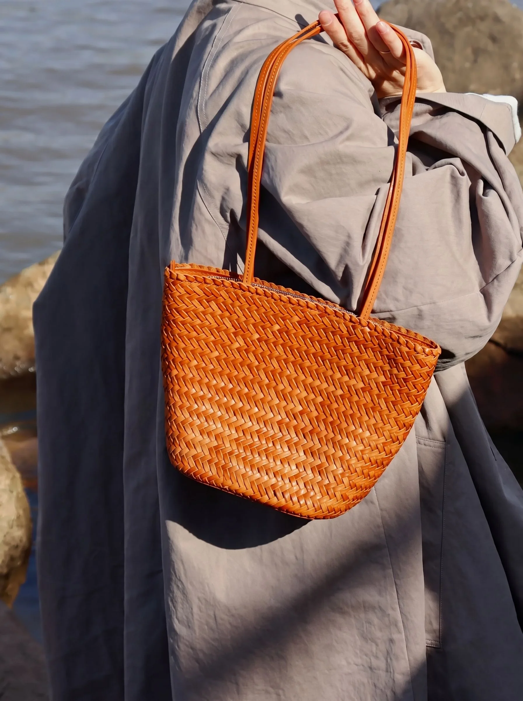 Woven Shoulder Tote - Image 2