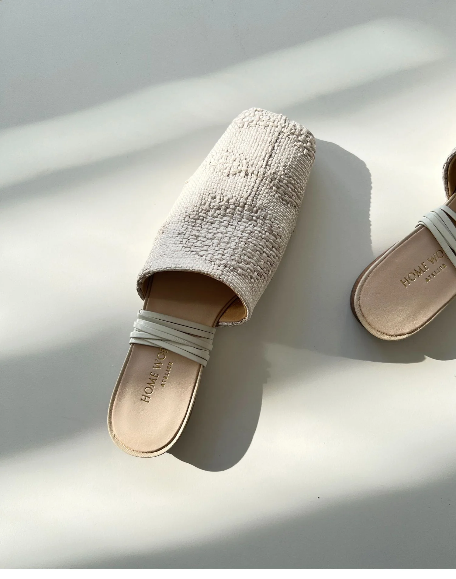 Woven Square-Toe Mules