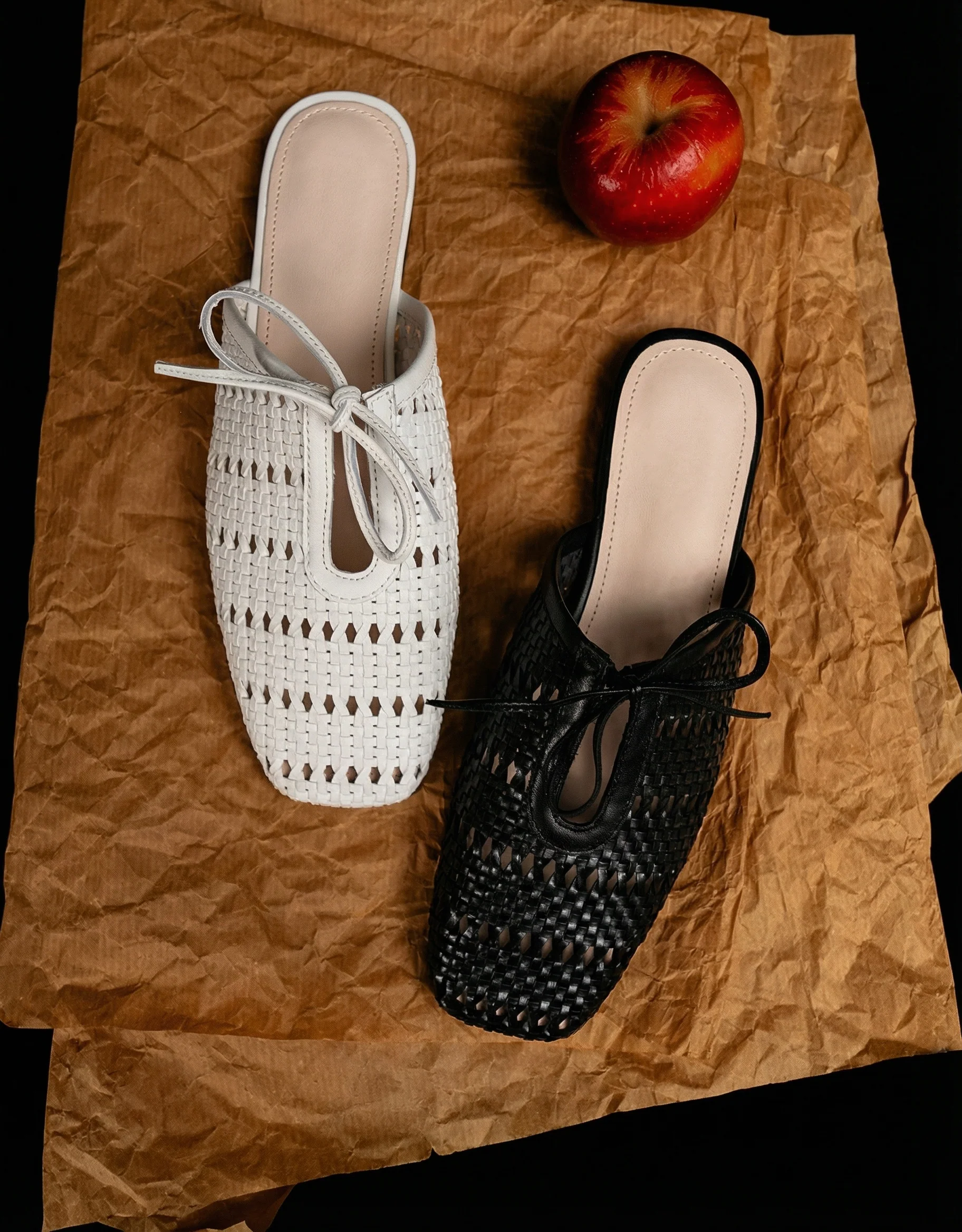 Woven Square-Toe Mules - Image 2