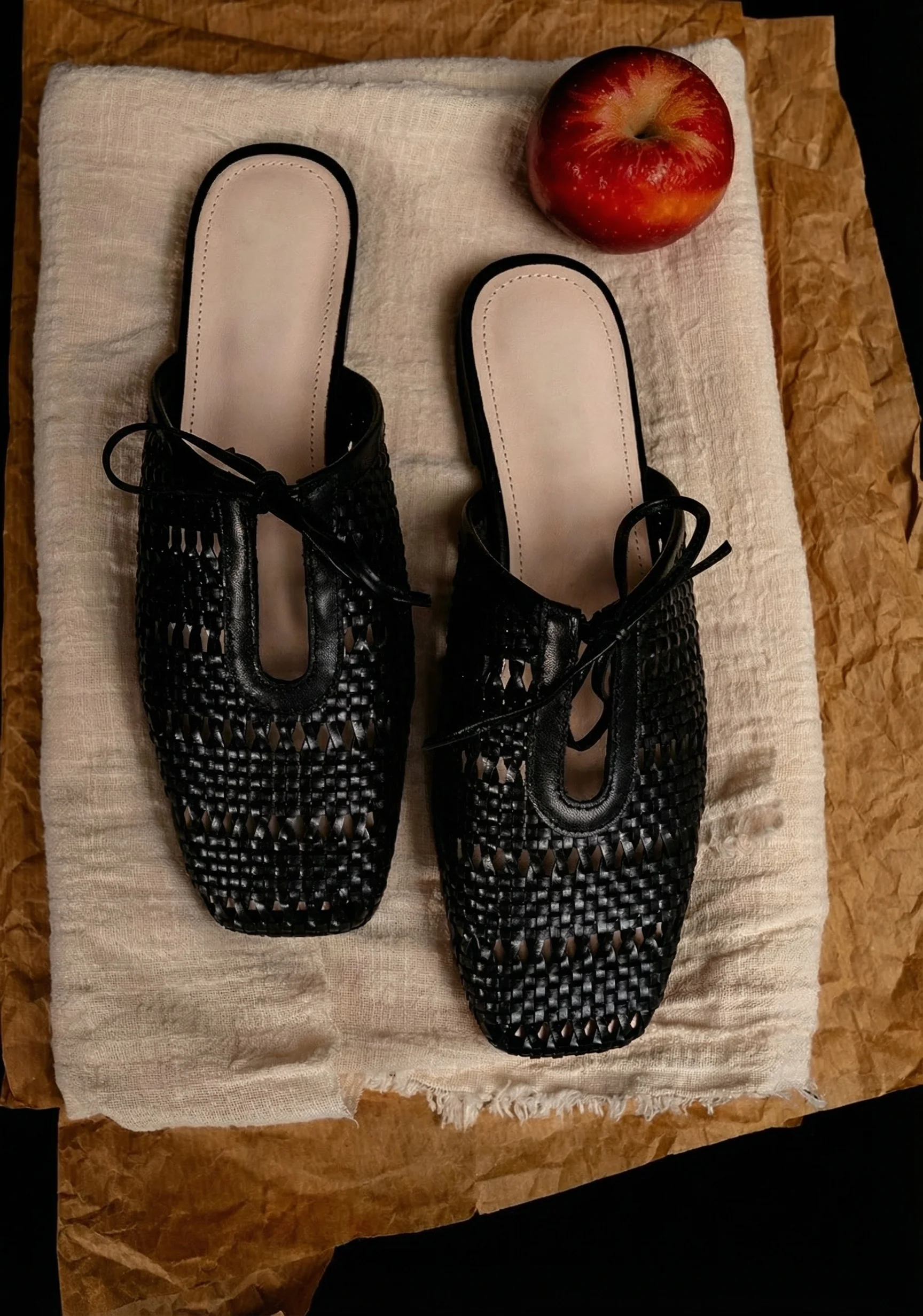 Woven Square-Toe Mules - Image 3