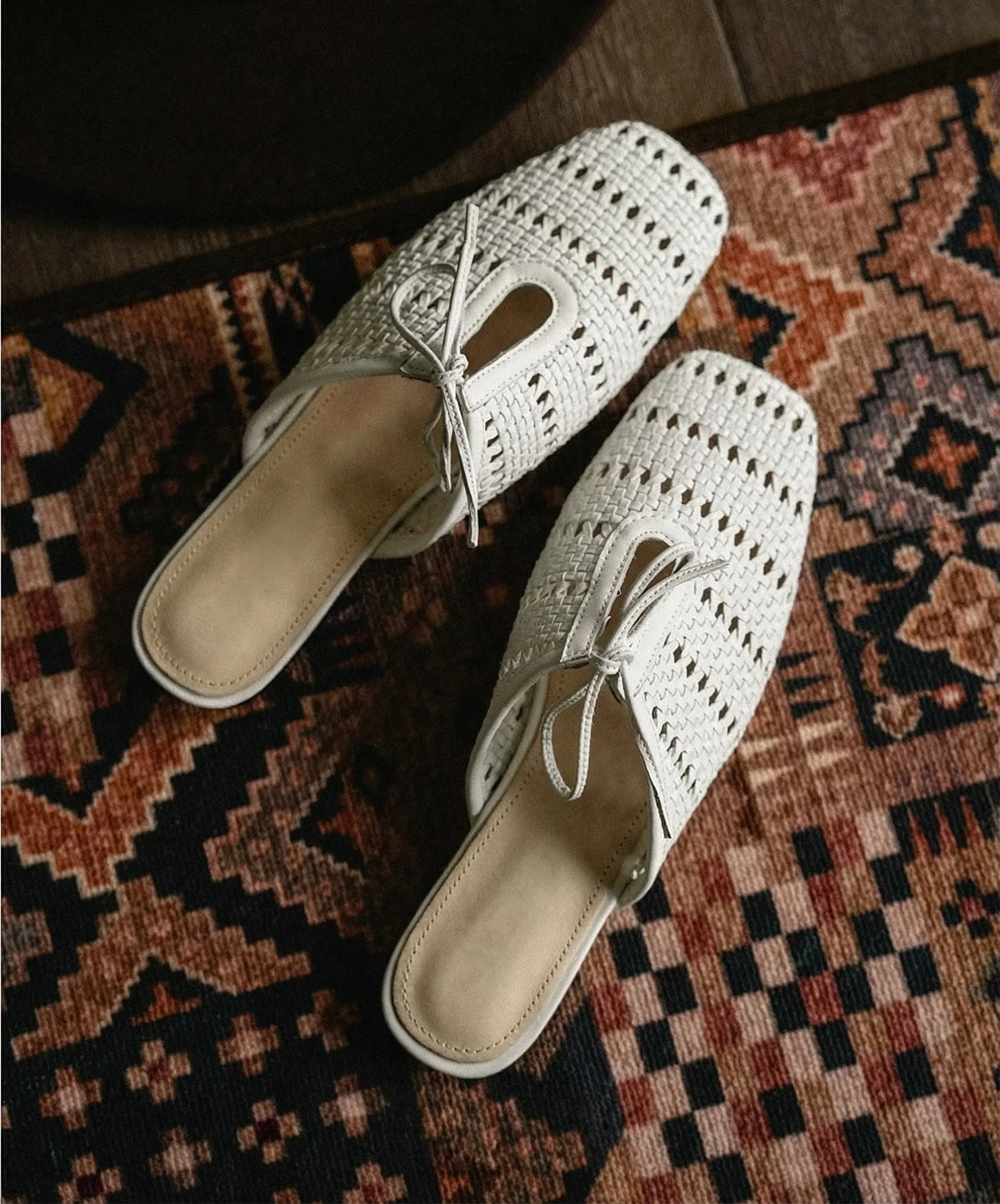Woven Square-Toe Mules - Image 4