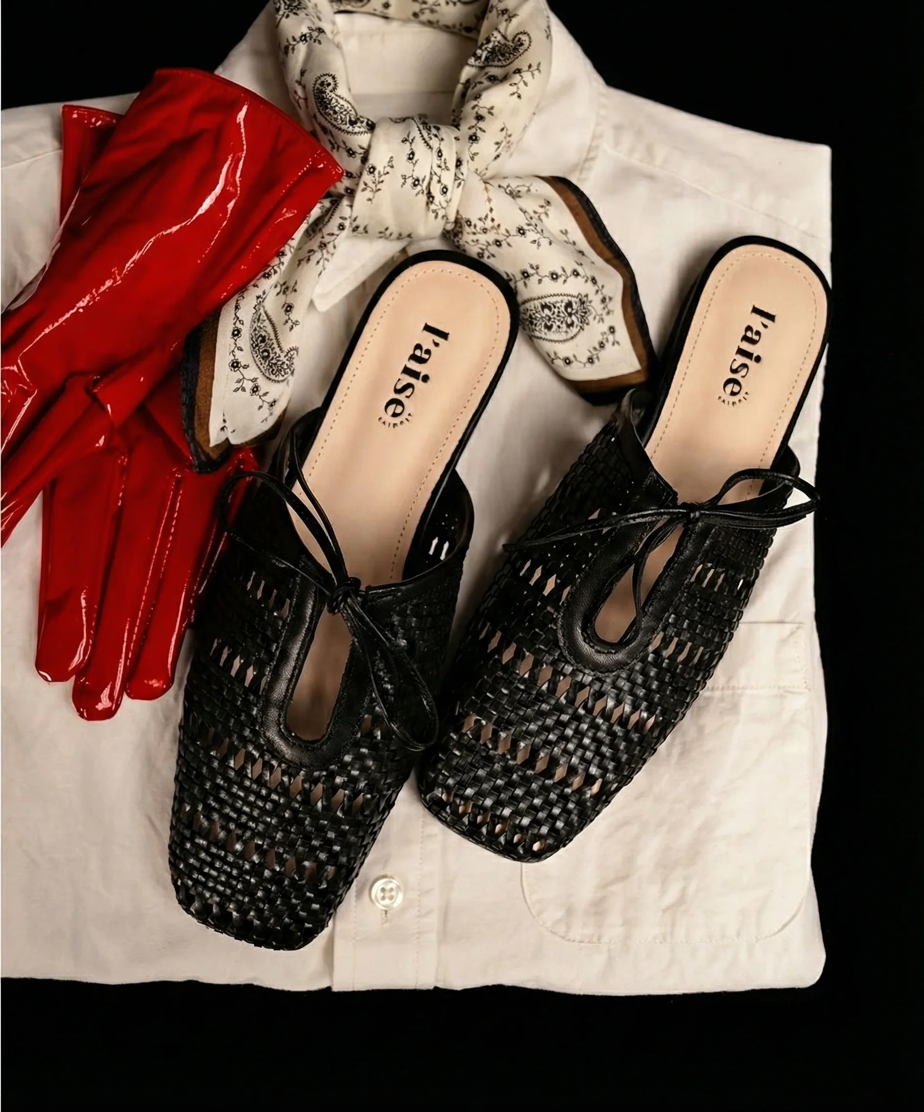 Woven Square-Toe Mules - Image 7