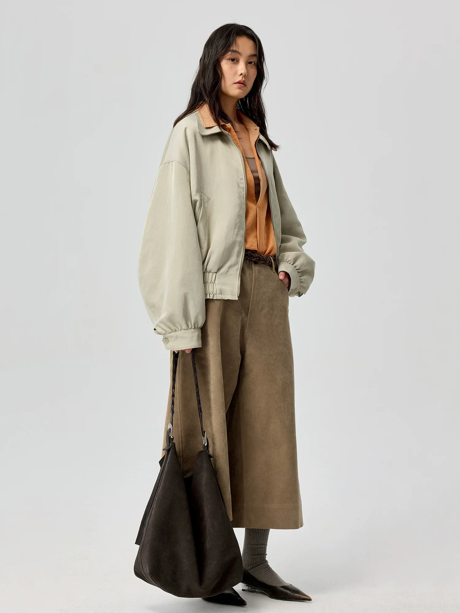 Woven Strap Suede Hobo - Image 2