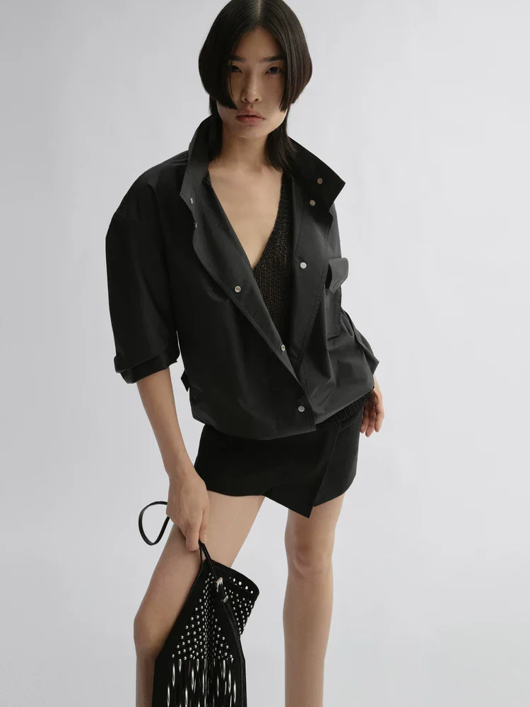 Wrap Panel Mini Skirt - Image 3