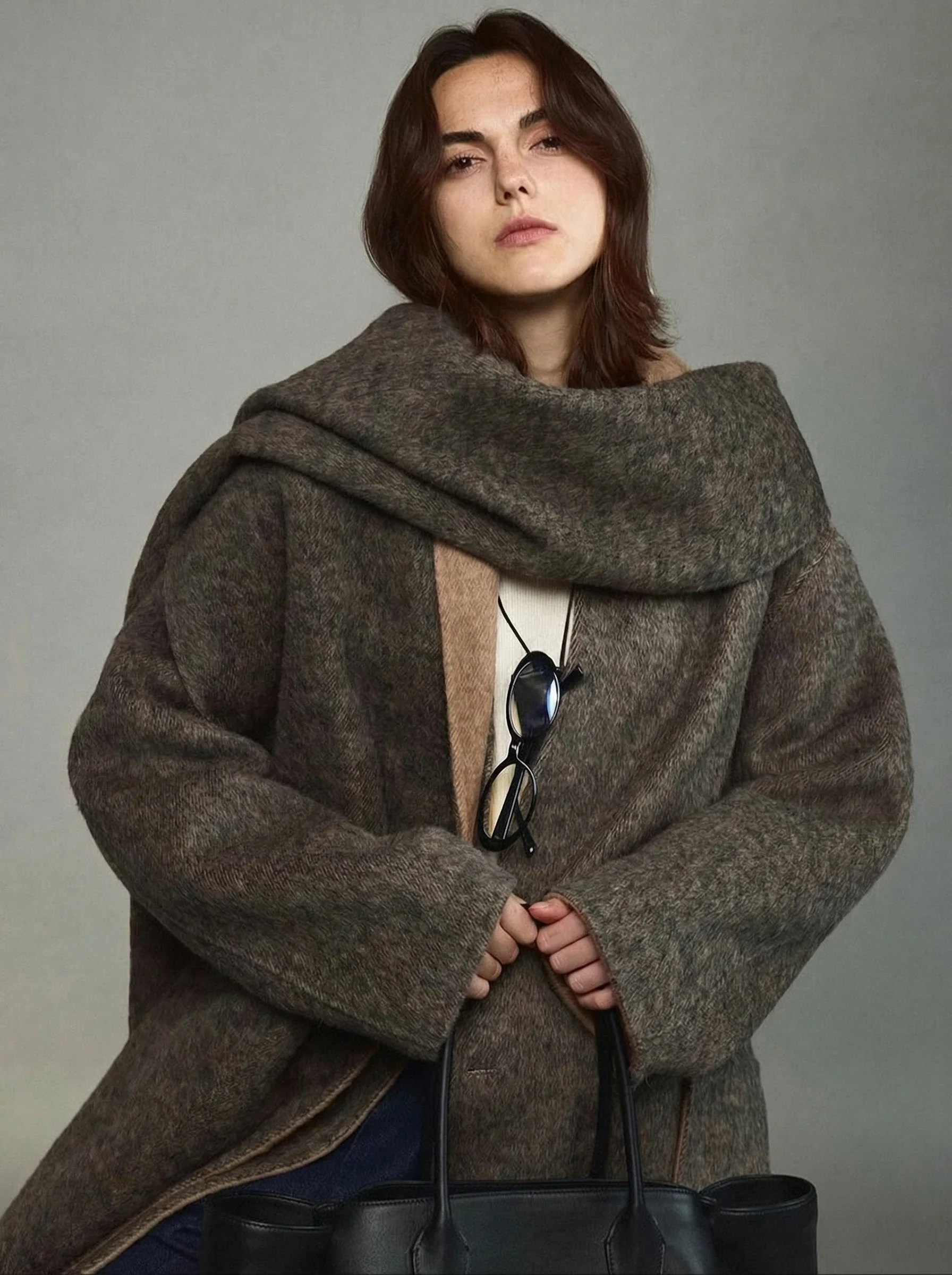 Wrap Scarf Coat - Image 2