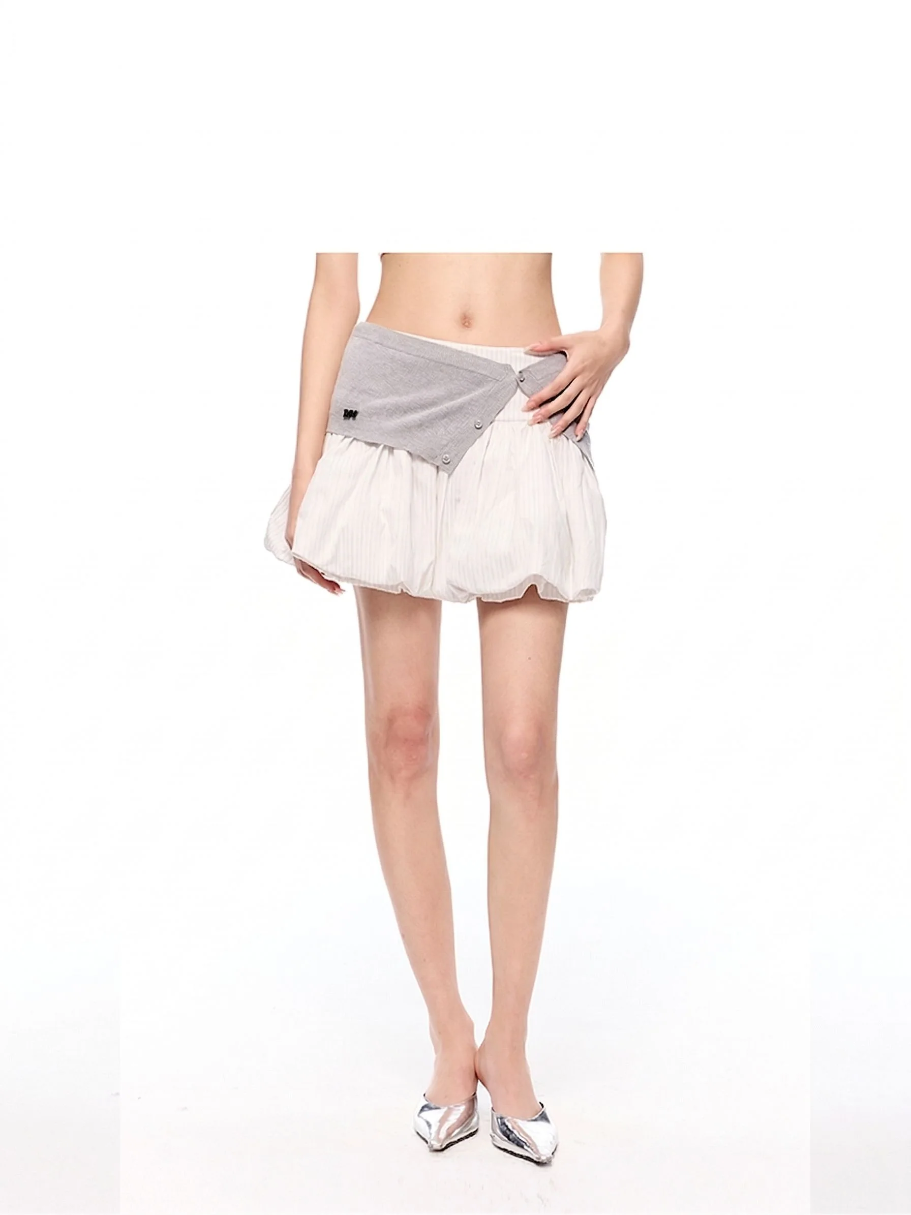 Wrap Waist Bubble Skirt