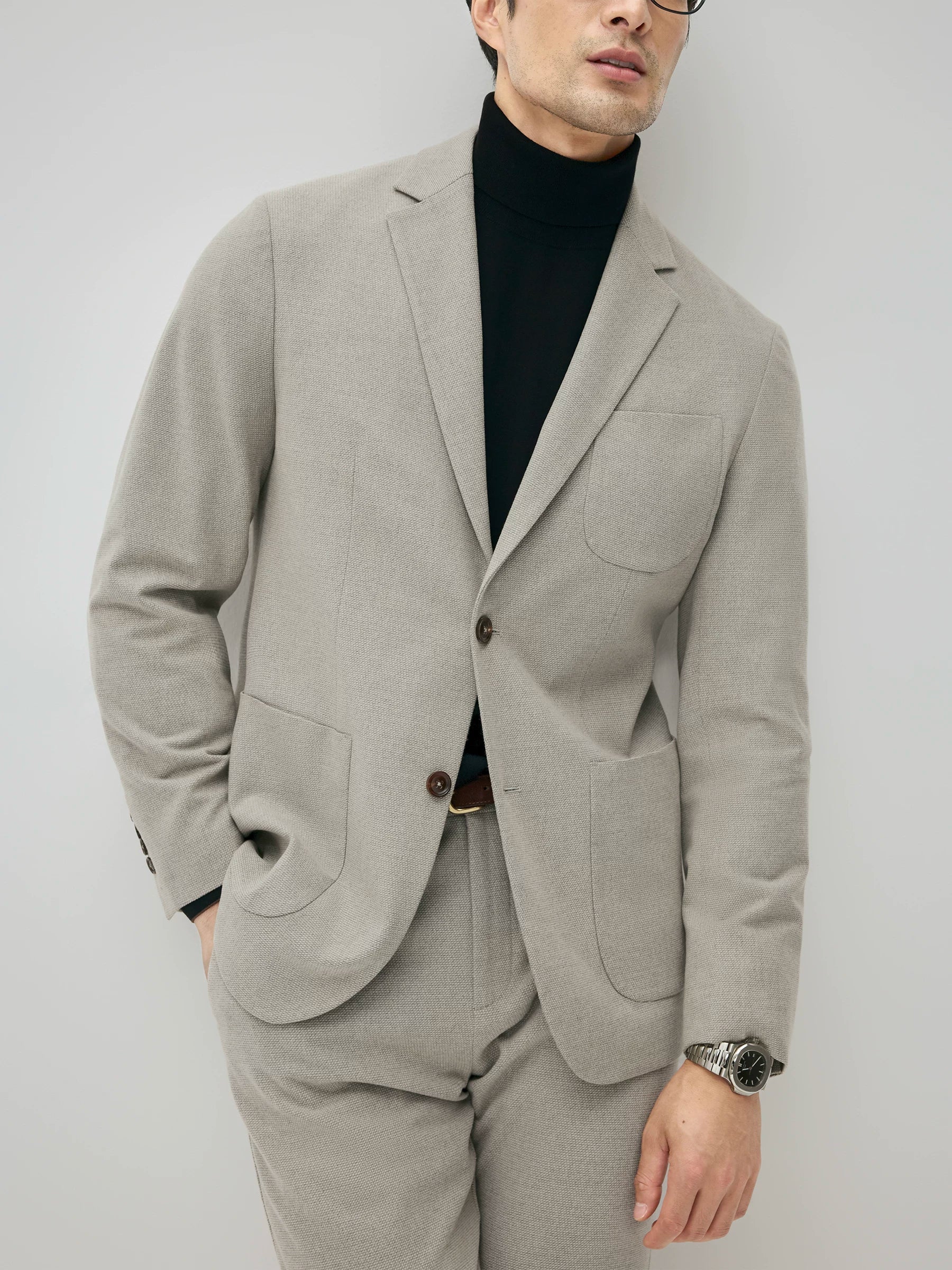 Wrinkle-Resistant Heathered Blazer - Image 2