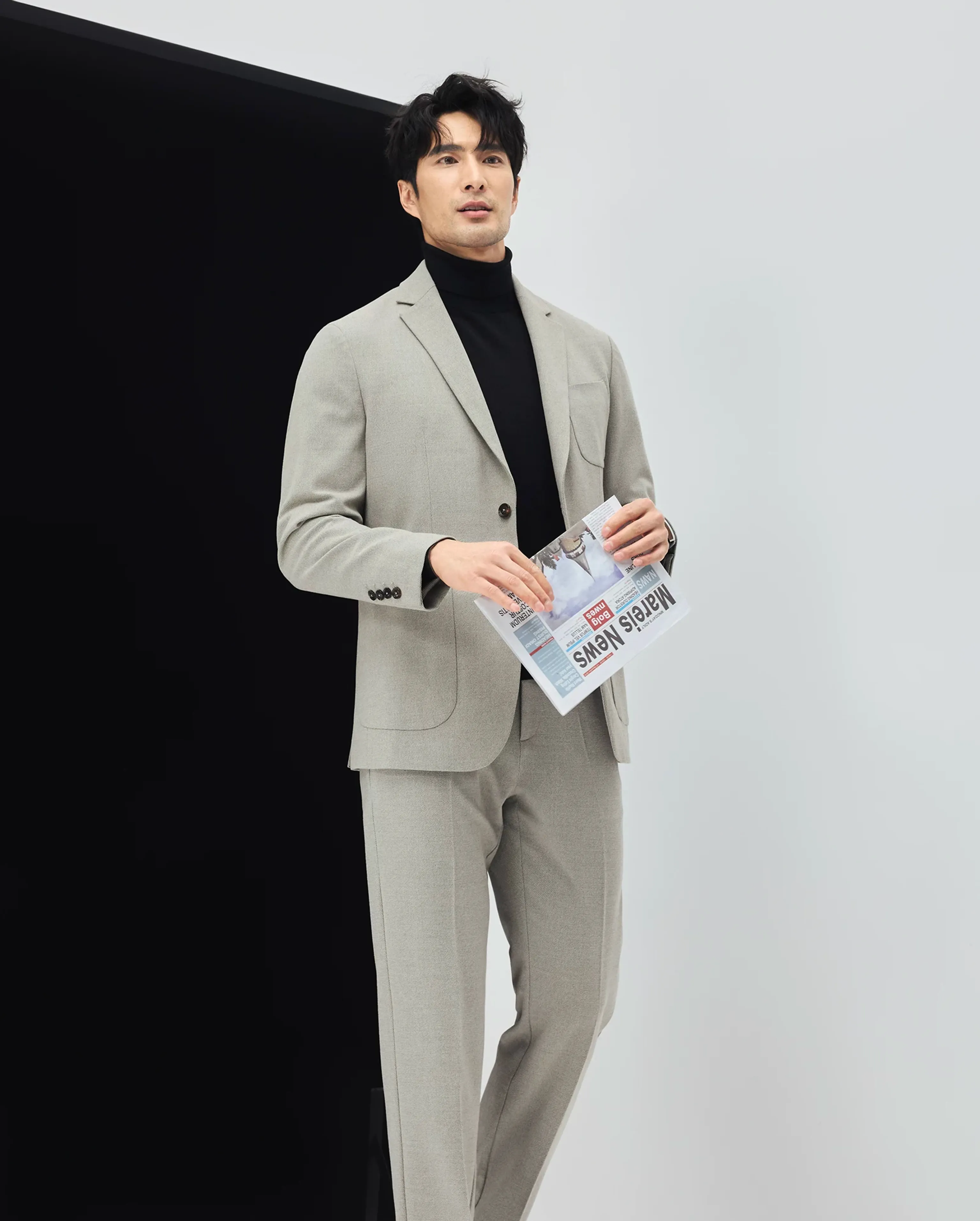 Wrinkle-Resistant Heathered Blazer - Image 3