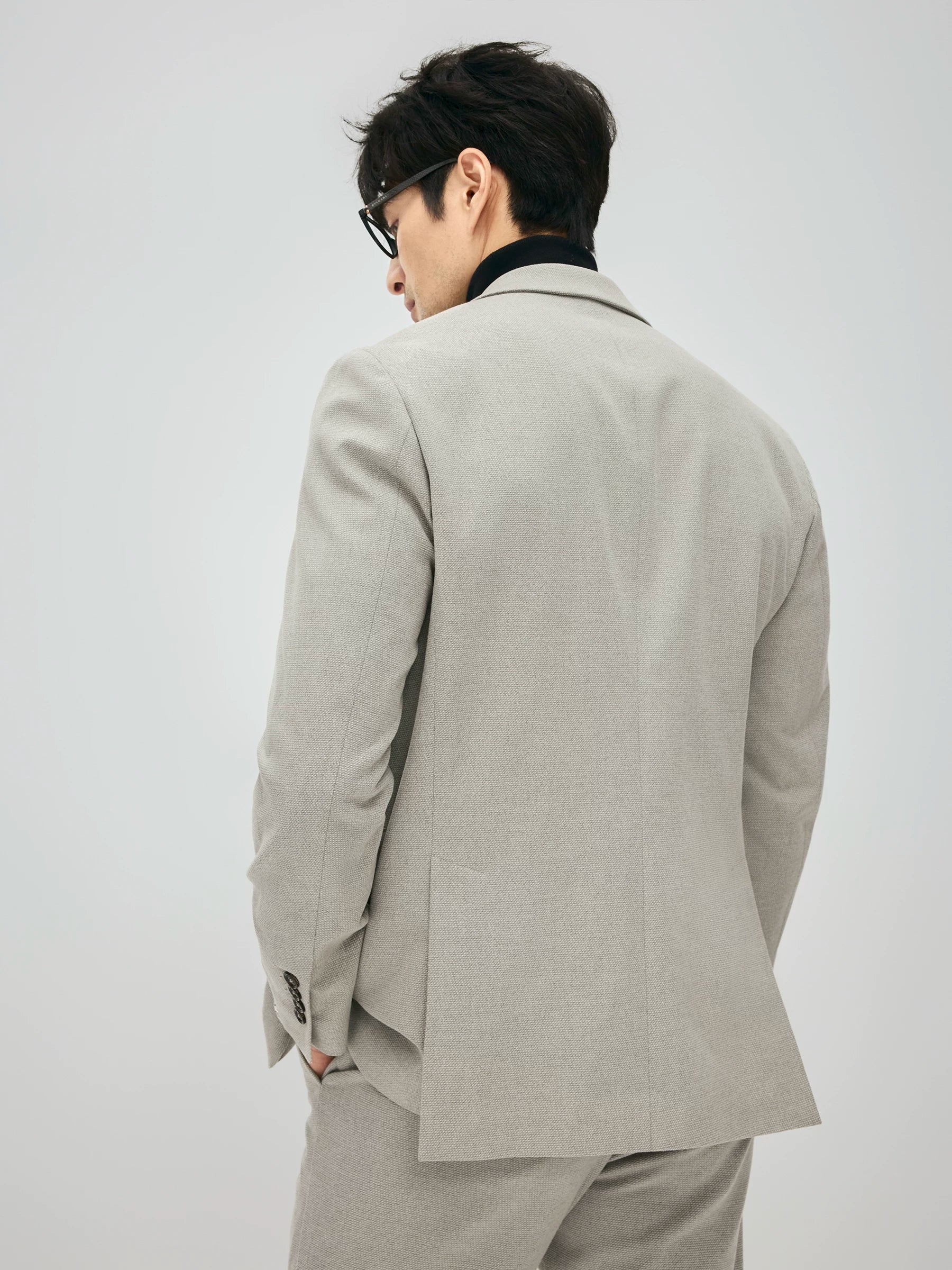 Wrinkle-Resistant Heathered Blazer - Image 4