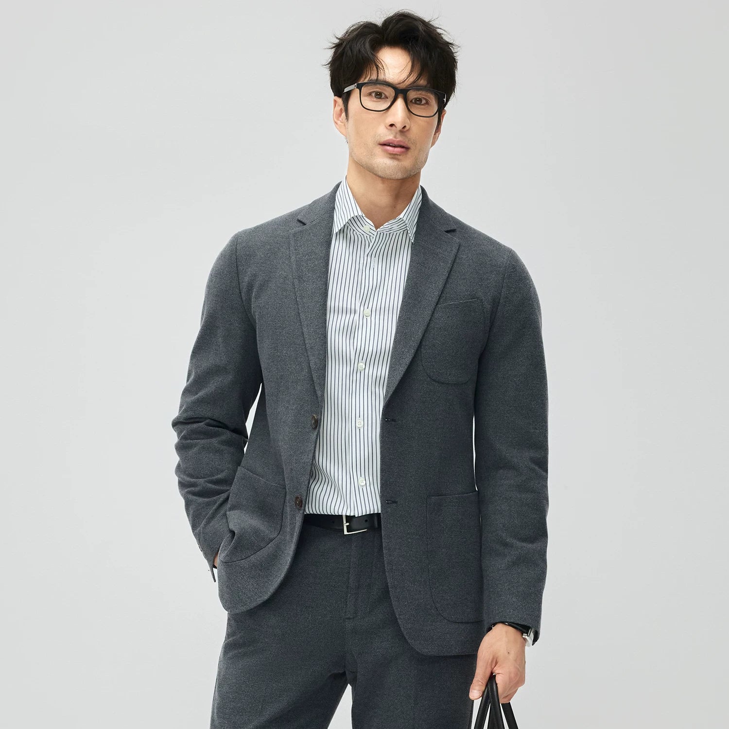 Wrinkle-Resistant Heathered Blazer - Image 6