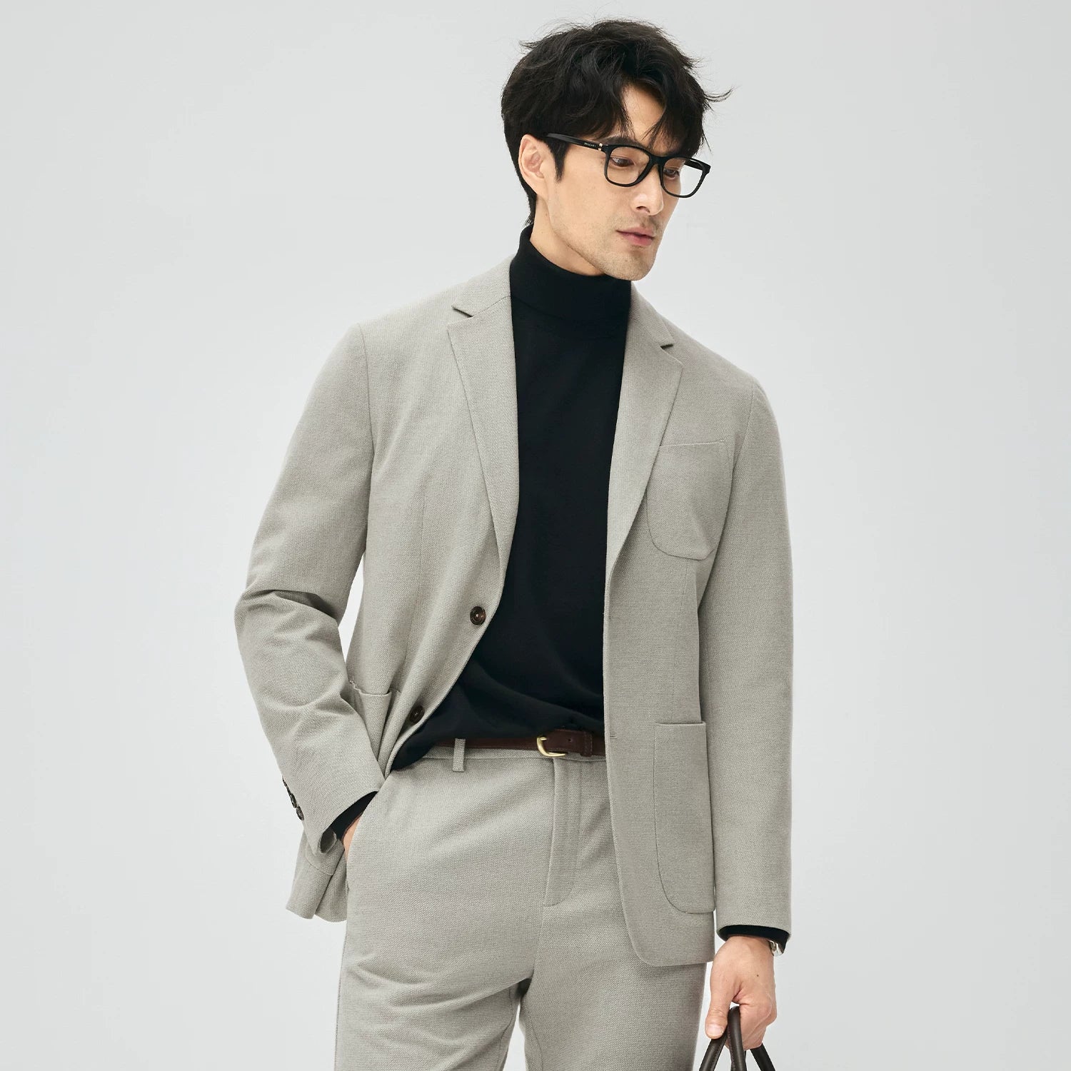 Wrinkle-Resistant Heathered Blazer - Image 7