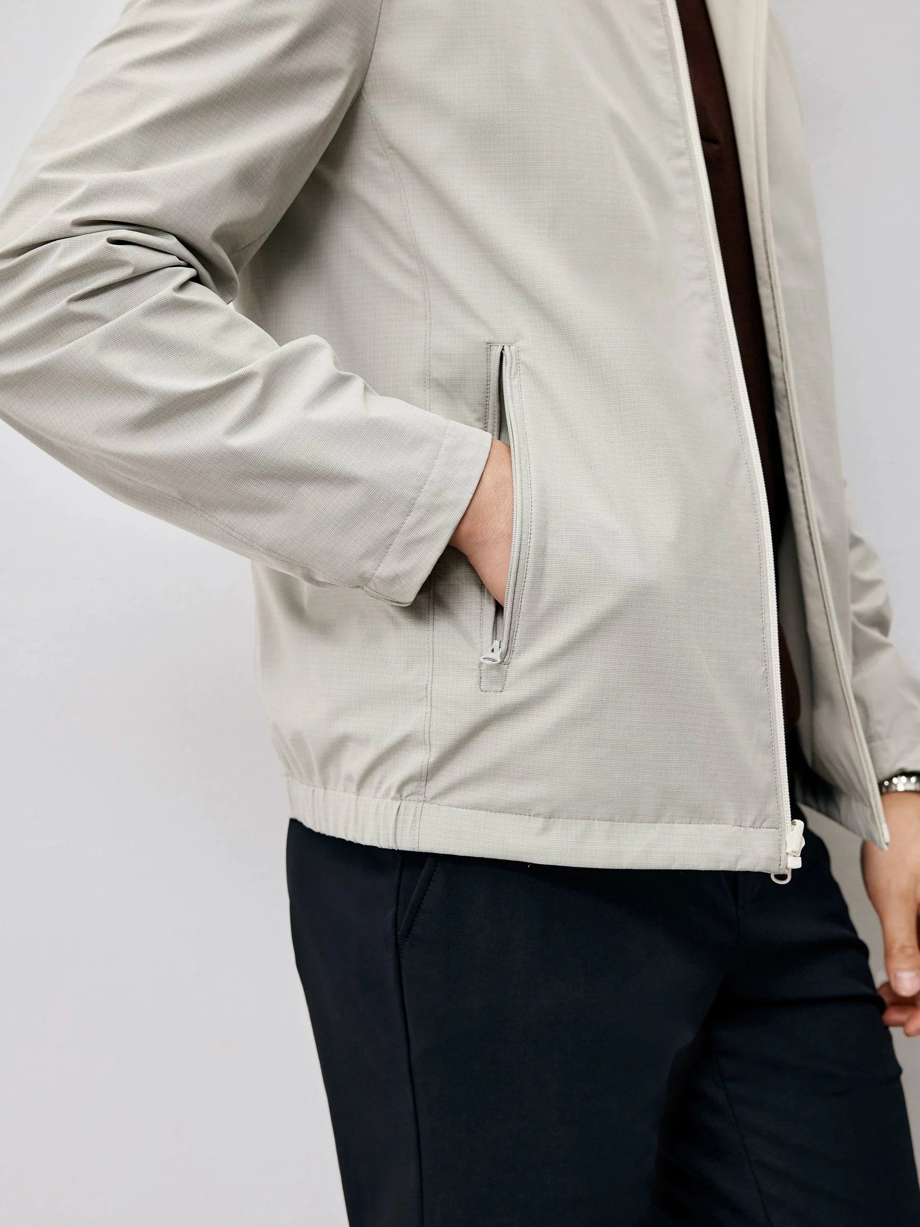 Wrinkle-Resistant Stand-Collar Zip Jacket - Image 4