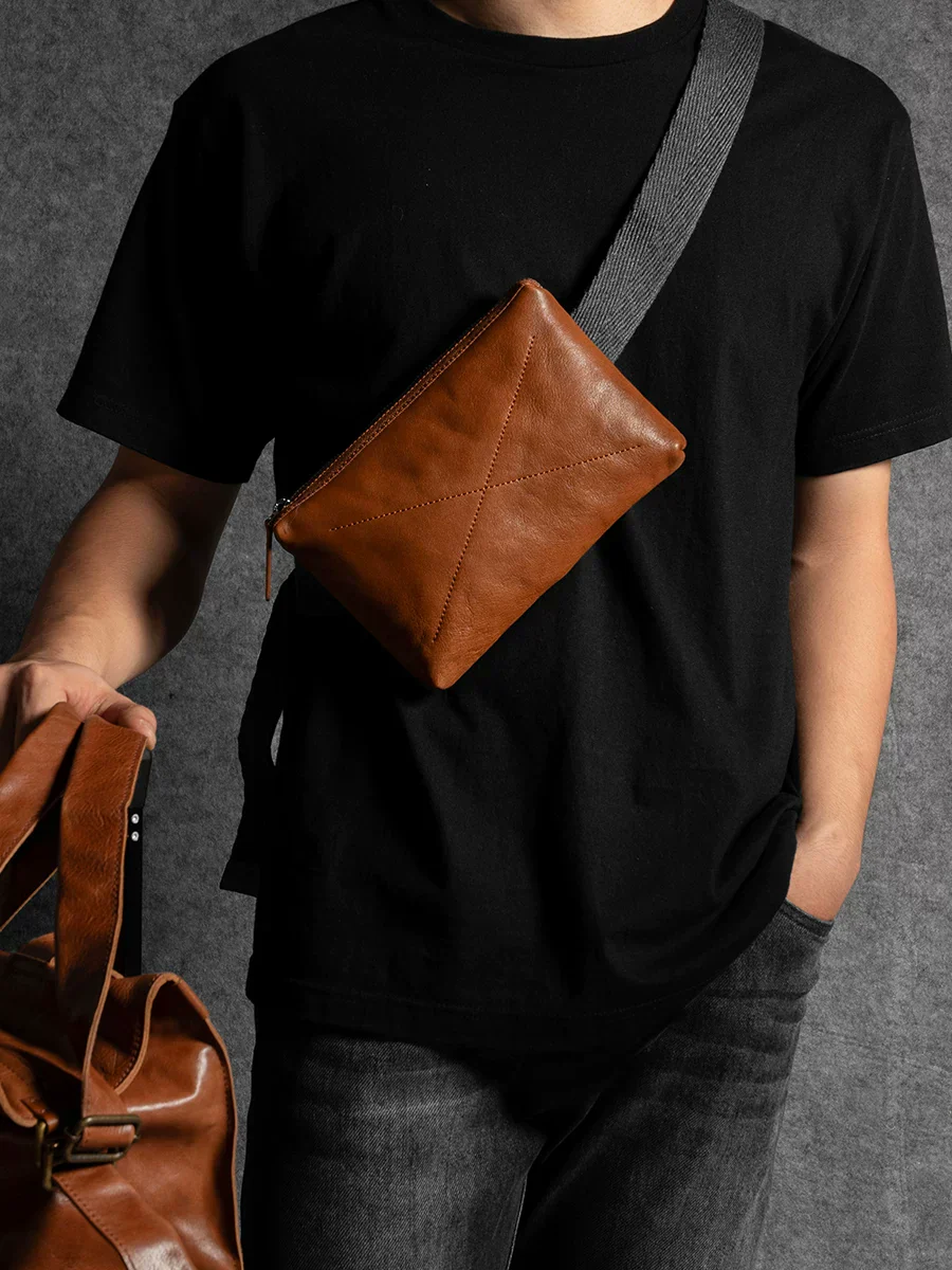 X-Stitch Italian Leather Crossbody Pouch
