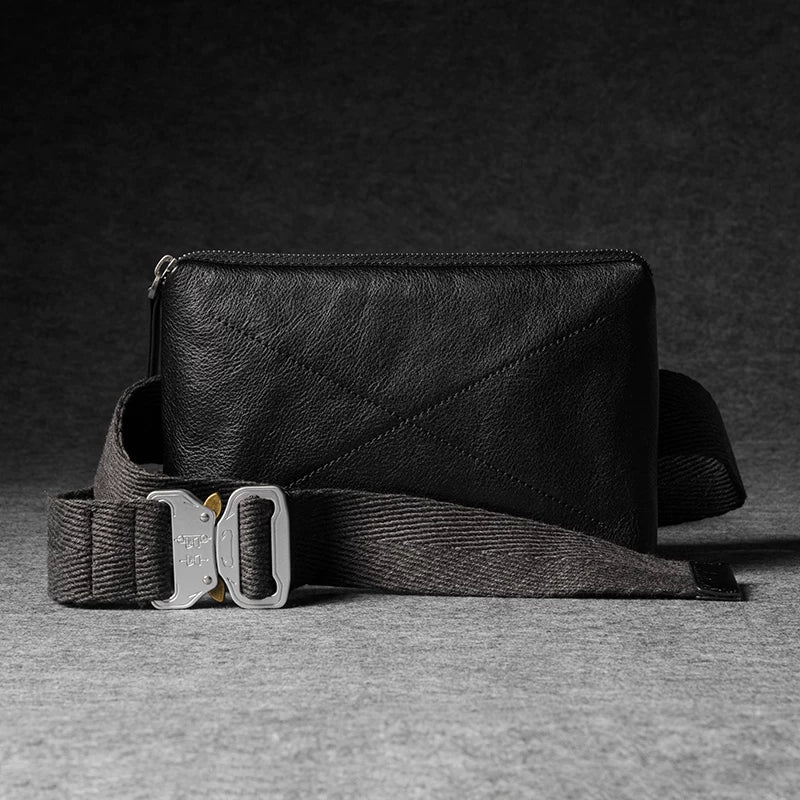 X-Stitch Italian Leather Crossbody Pouch - Image 9