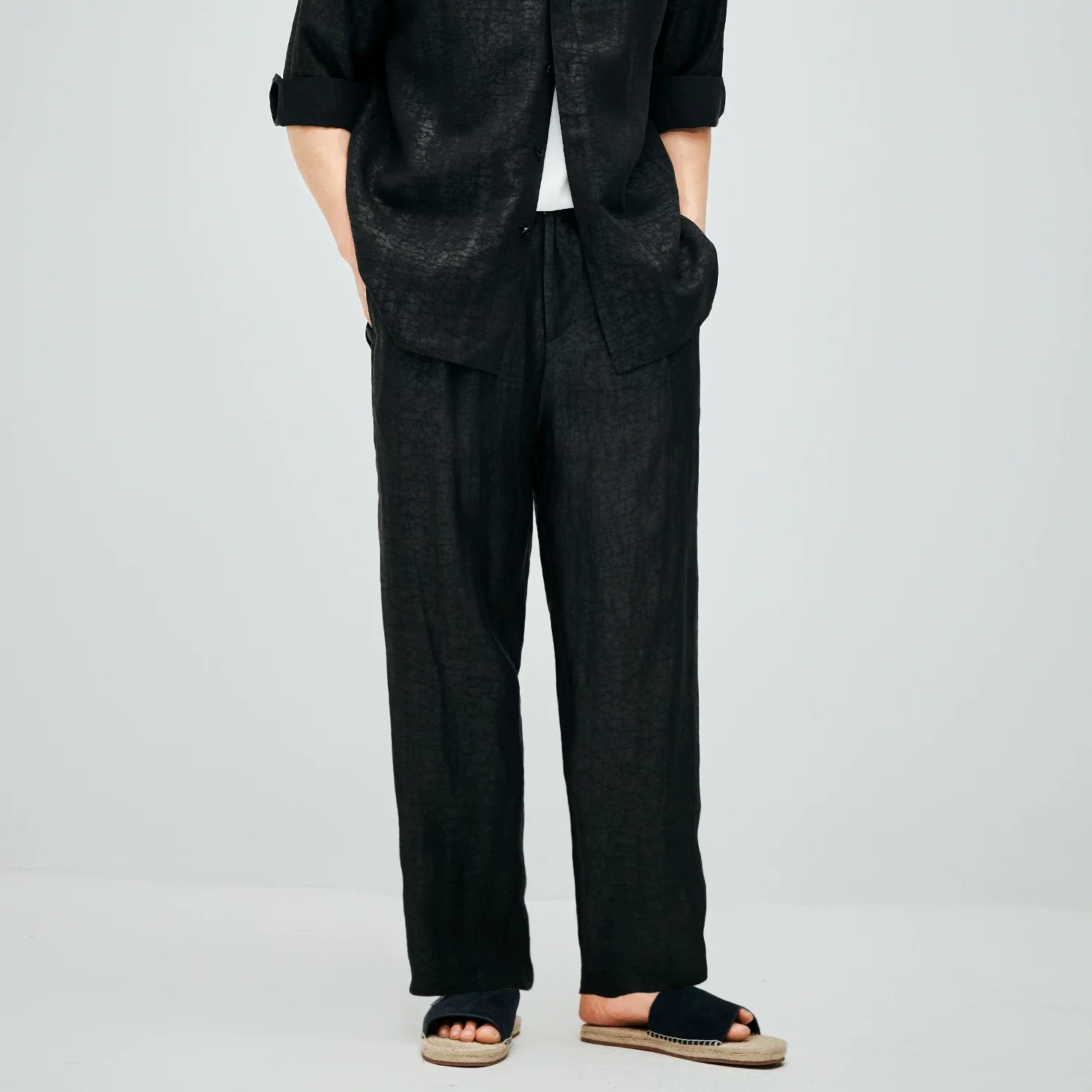 Xiangyun Mulberry Silk Wide-Leg Trousers - Image 5
