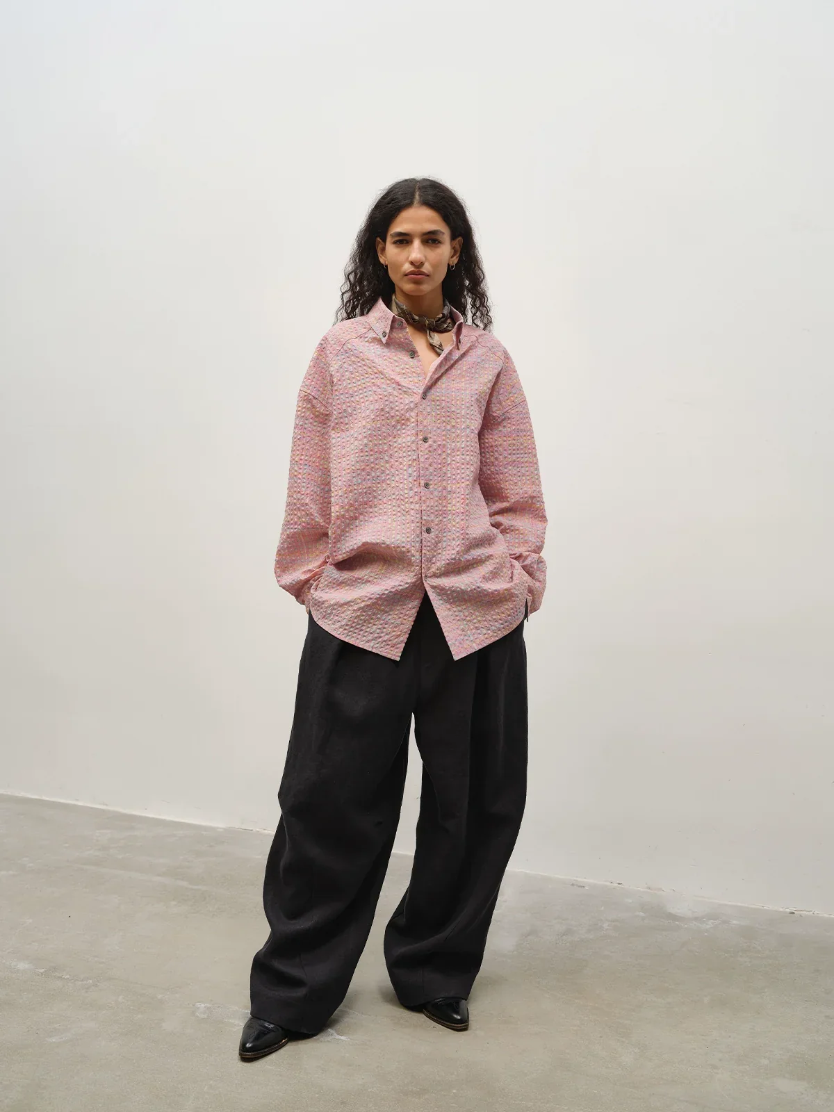 Yarn-Dyed Plaid Seersucker Shirt - Image 3