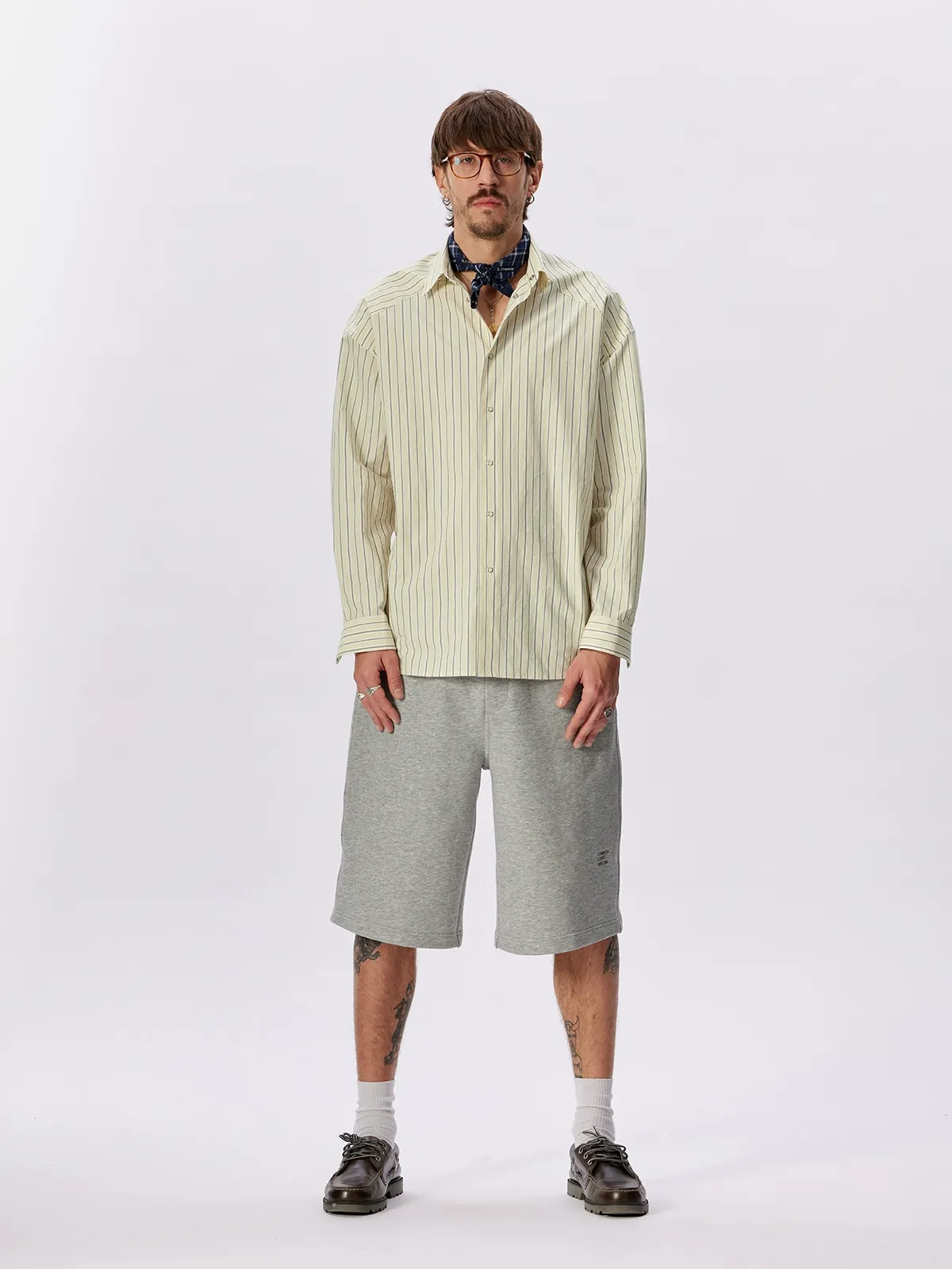 Yarn-Dyed Striped Cross-Yoke Shirt - Image 8