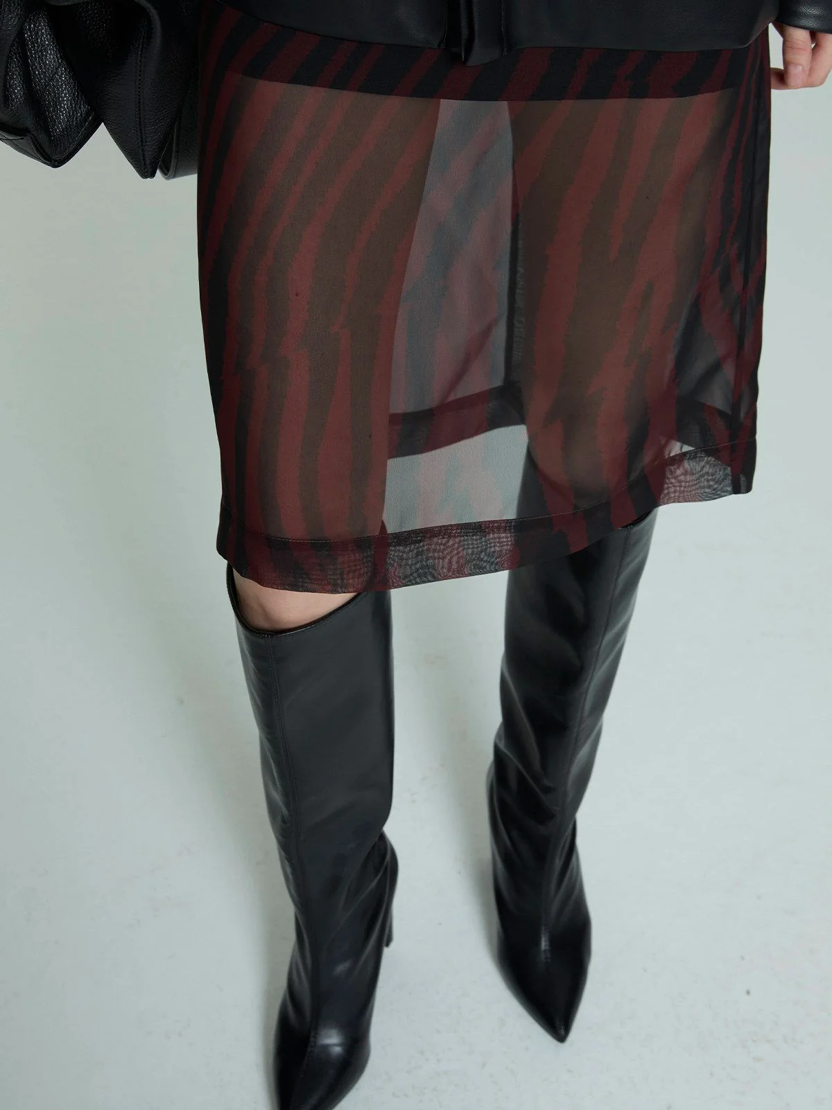 Zebra Mesh Midi Skirt - Image 7