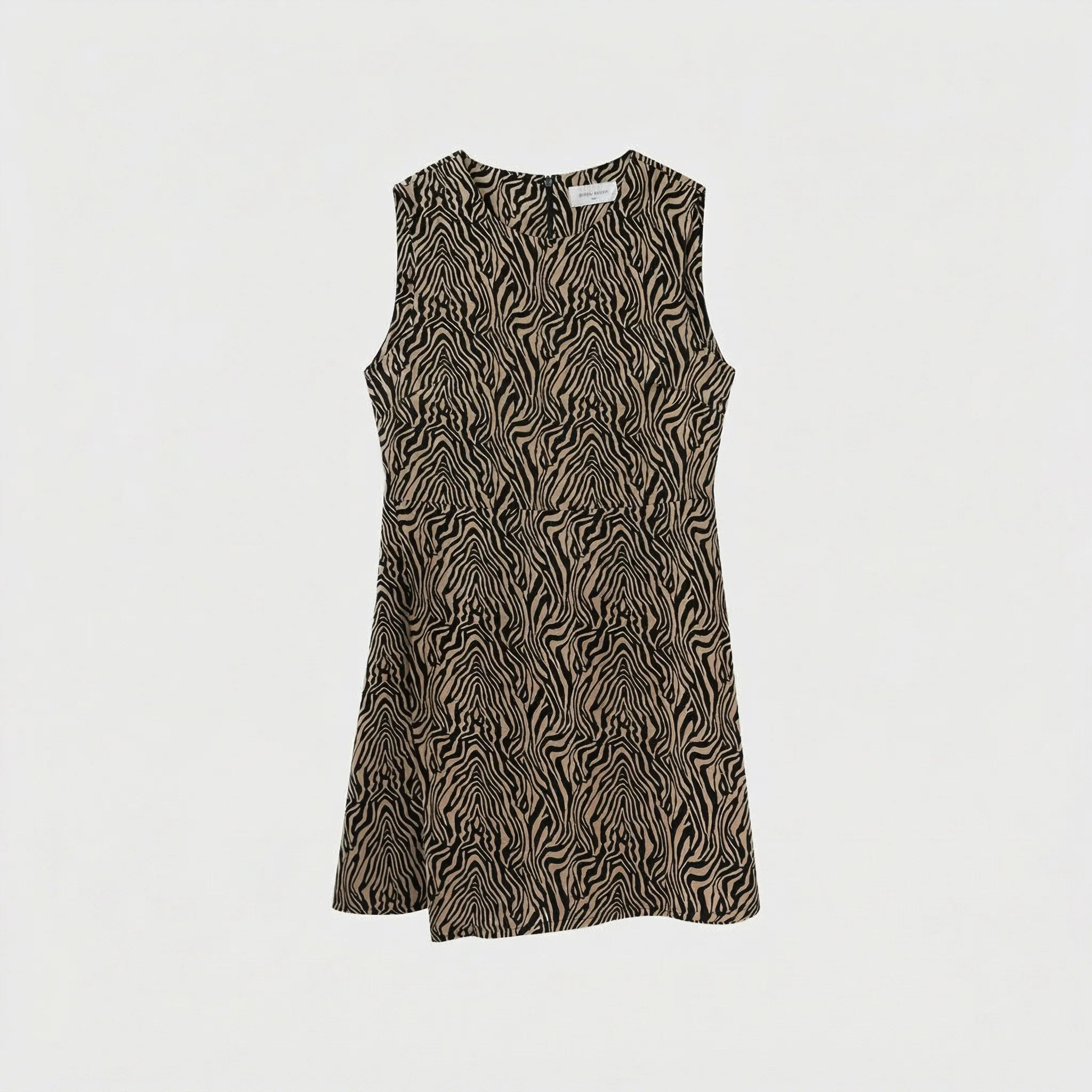 Zebra Print Sleeveless Dress - Image 7