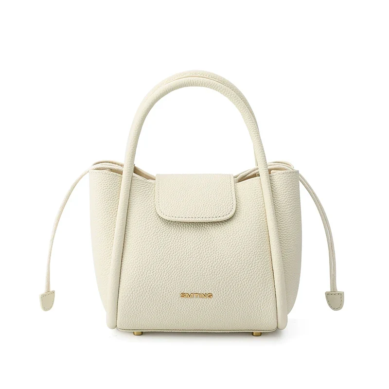 Zhuohua Pebbled Cowhide Bucket Bag - Image 2