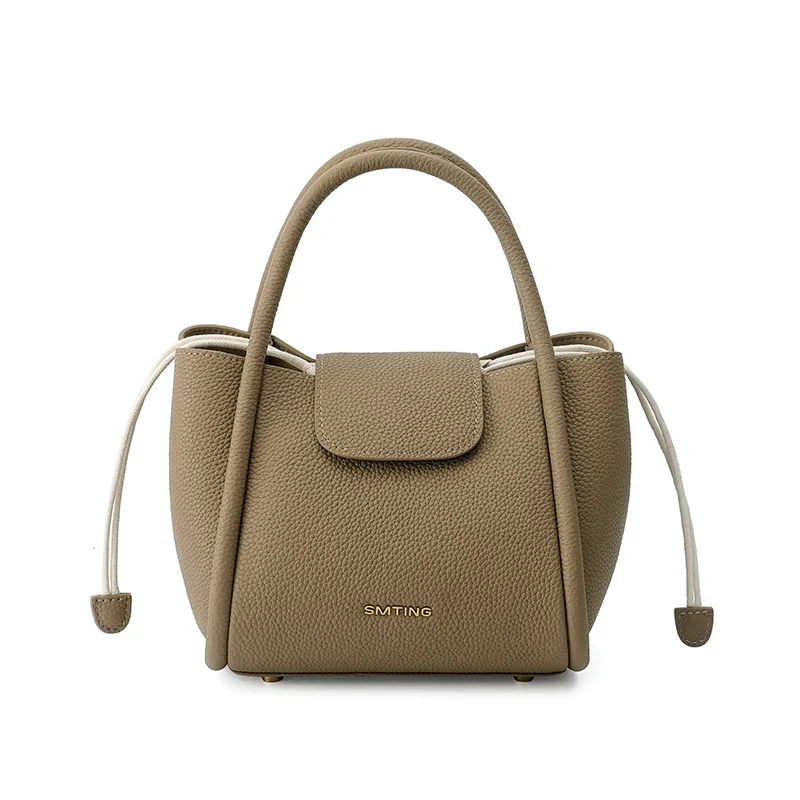 Zhuohua Pebbled Cowhide Bucket Bag - Image 3