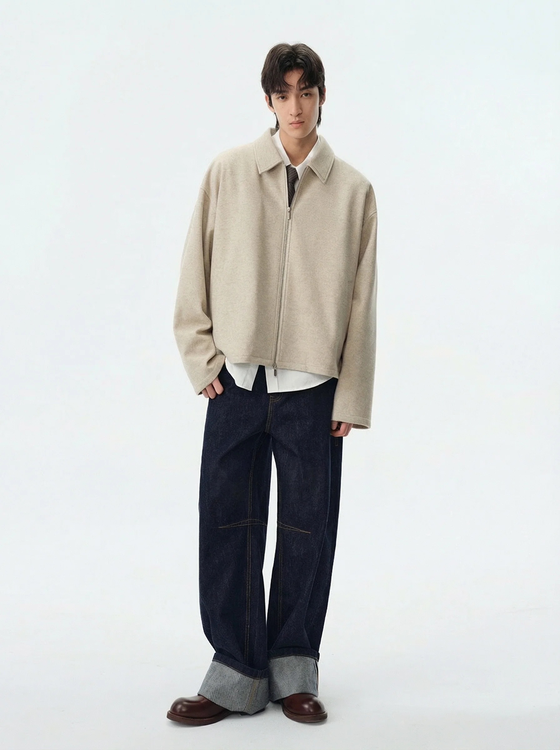 Zip-Front Wool-Blend Jacket - Image 4