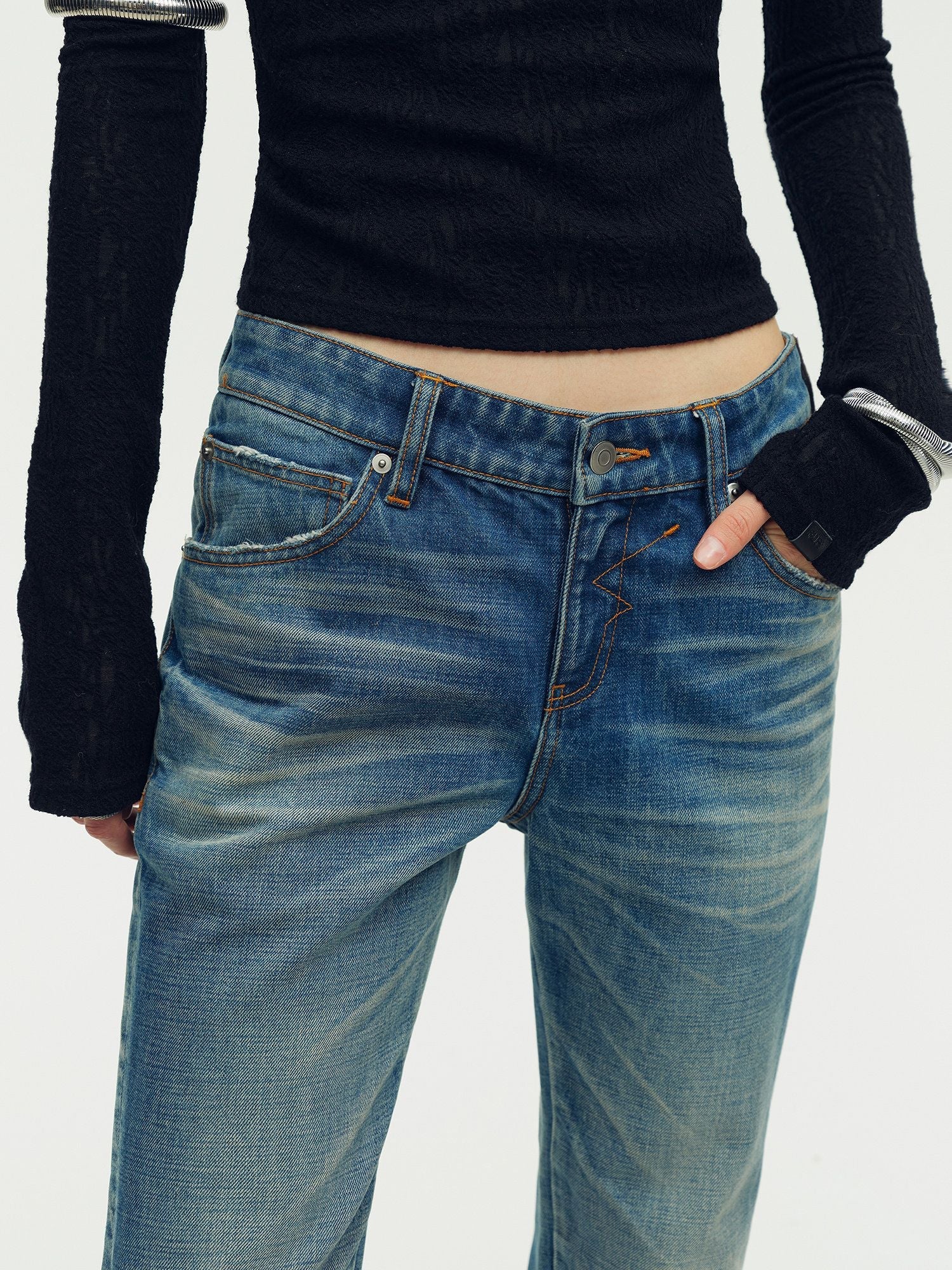 Zip-Hem Flare Jeans - Image 5