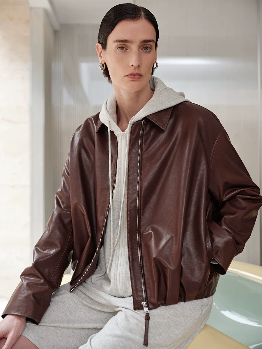 Zip Leather Blouson