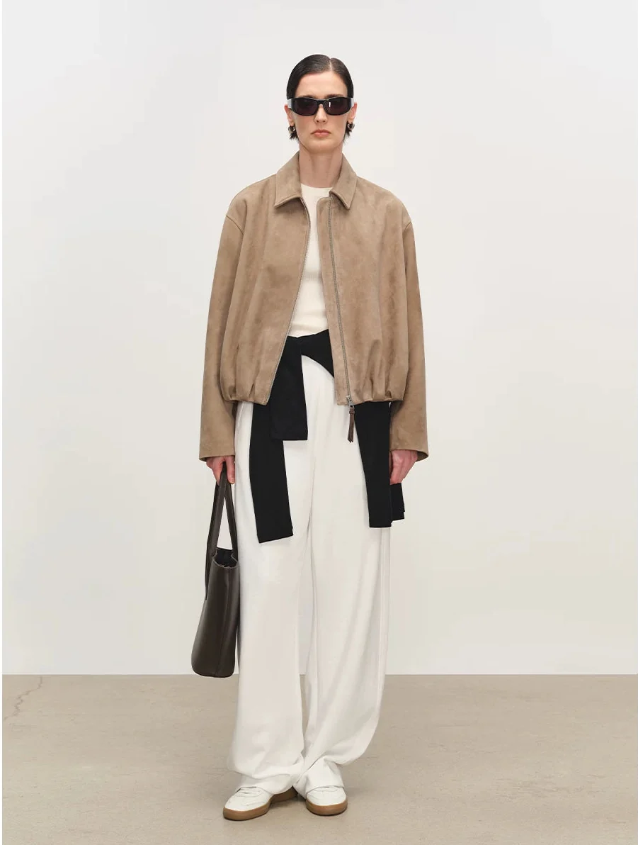 Zip Leather Blouson - Image 2