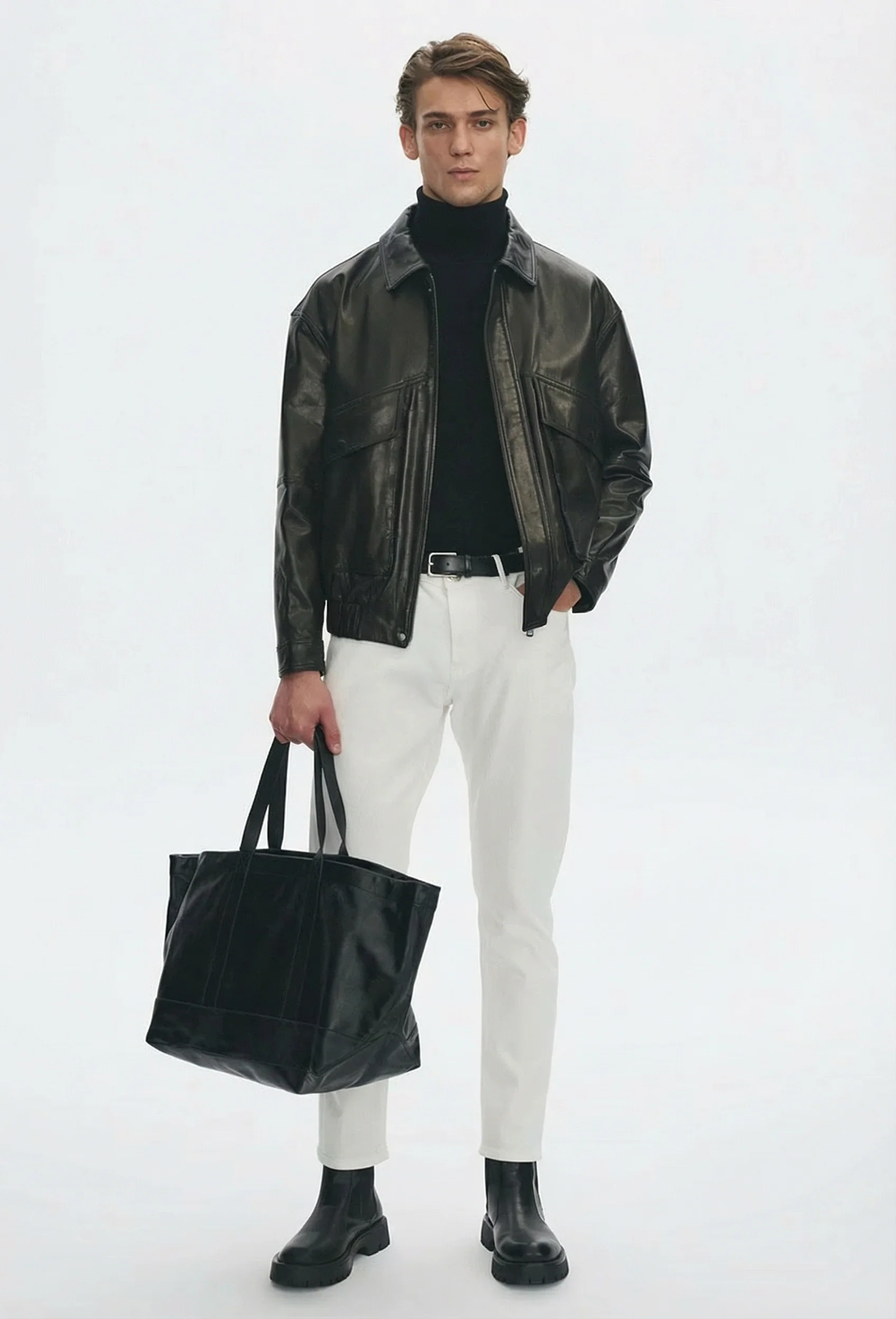 Zip Leather Blouson