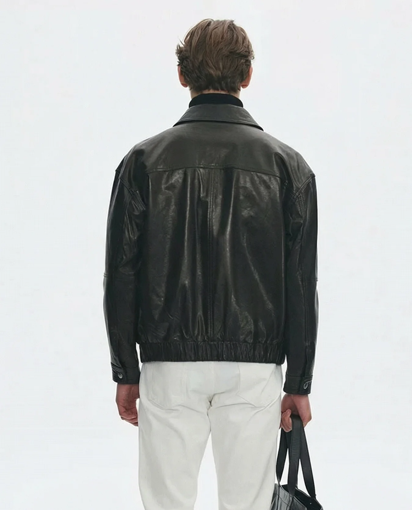 Zip Leather Blouson - Image 2
