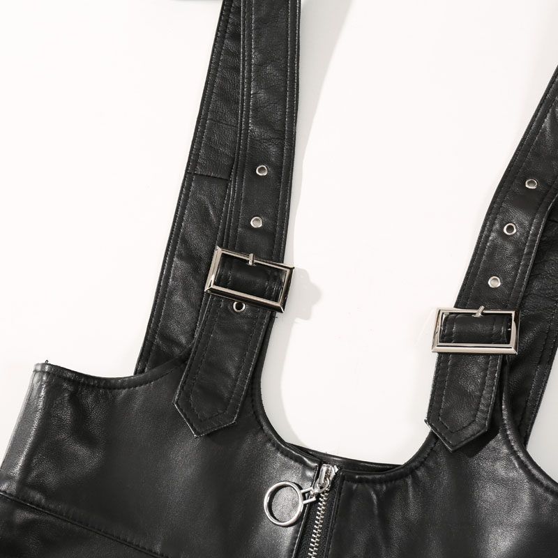 Zip Pinafore Dress - Image 2