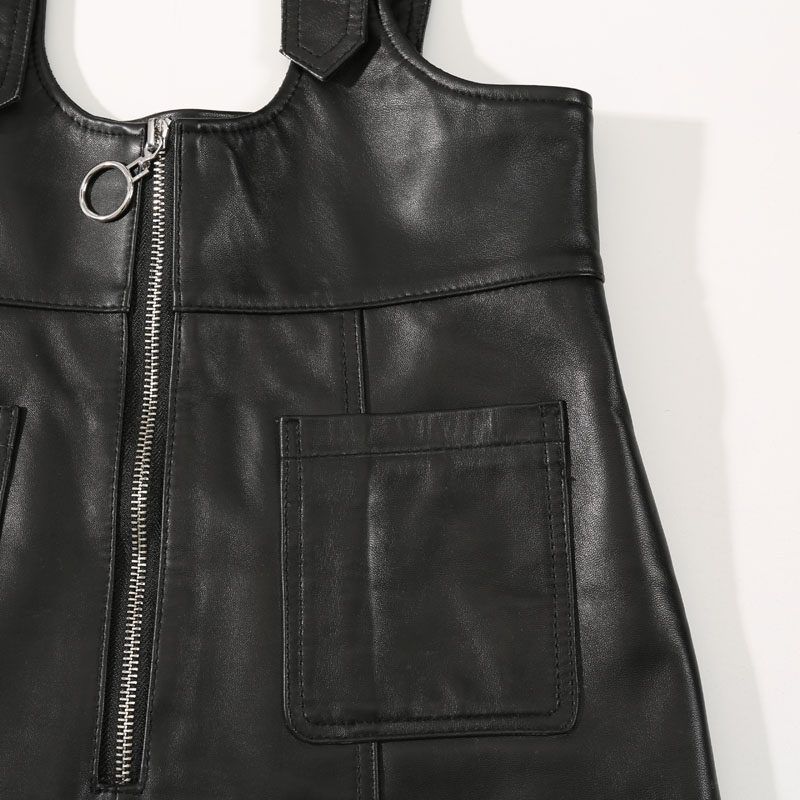 Zip Pinafore Dress - Image 3