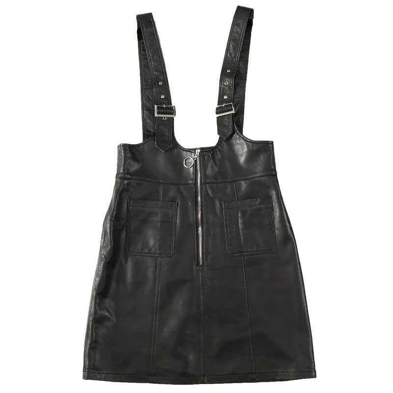 Zip Pinafore Dress - Image 4