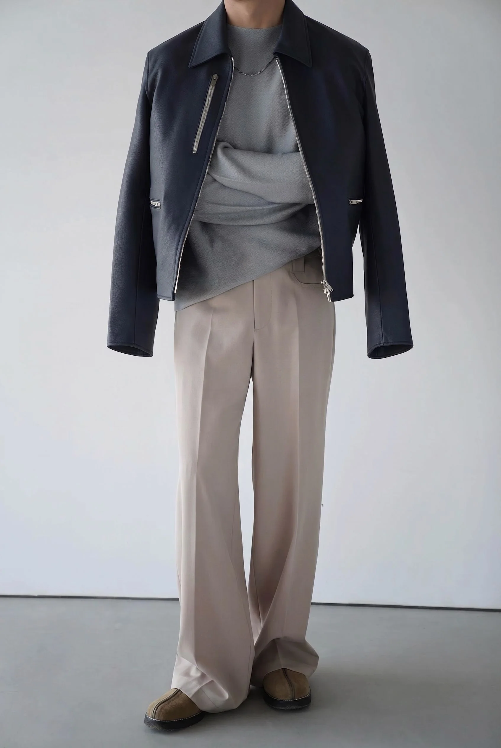 Zip Pocket Leather Jacket - Image 2
