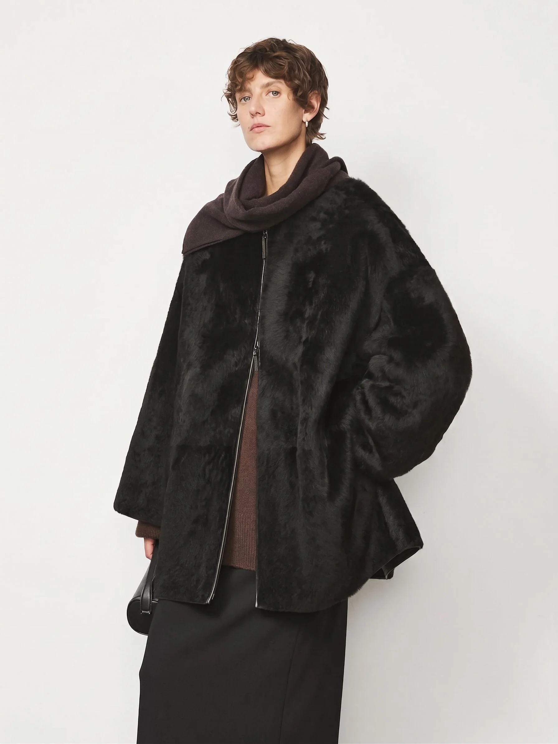 Zip Shearling Coat - Image 3