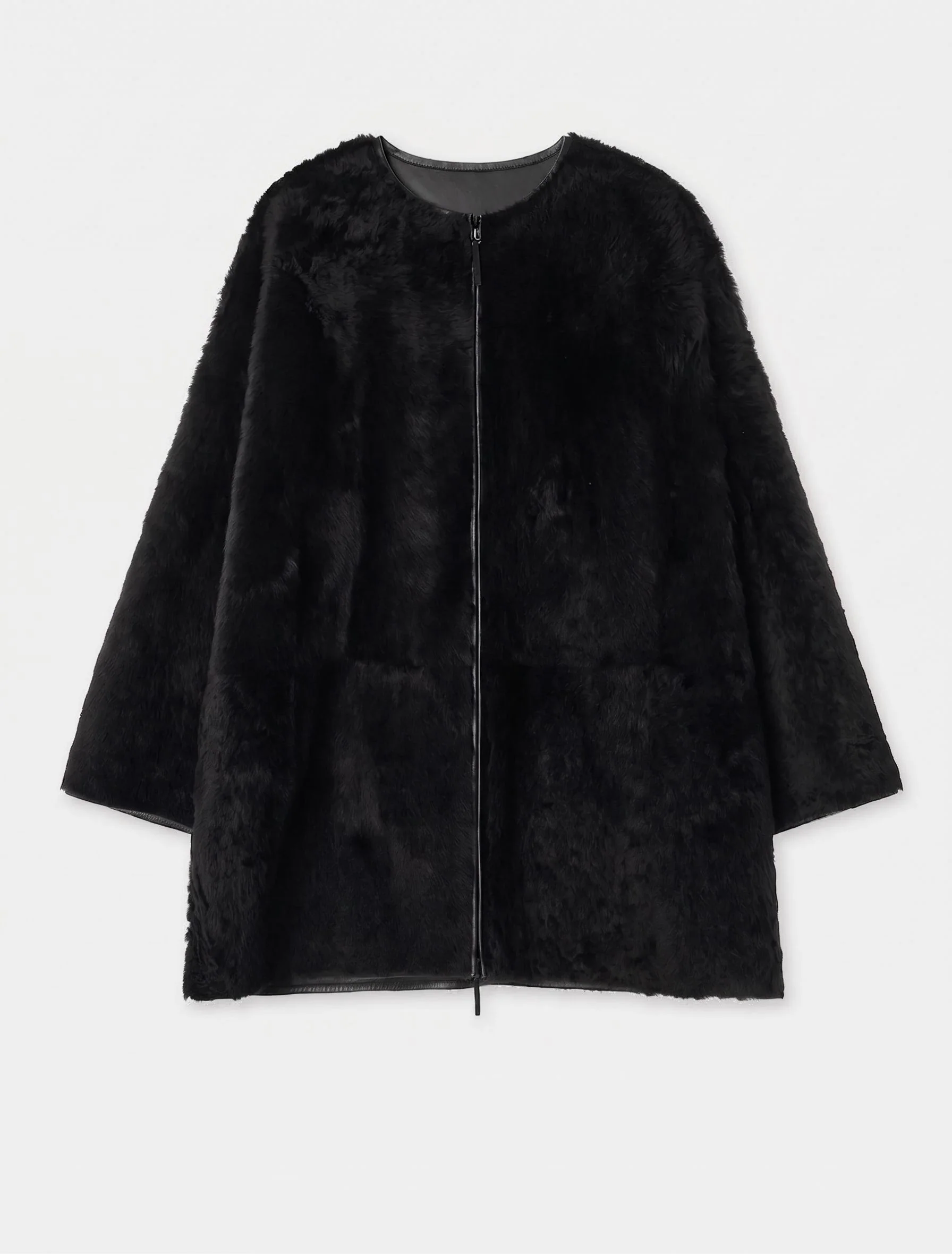 Zip Shearling Coat - Image 7