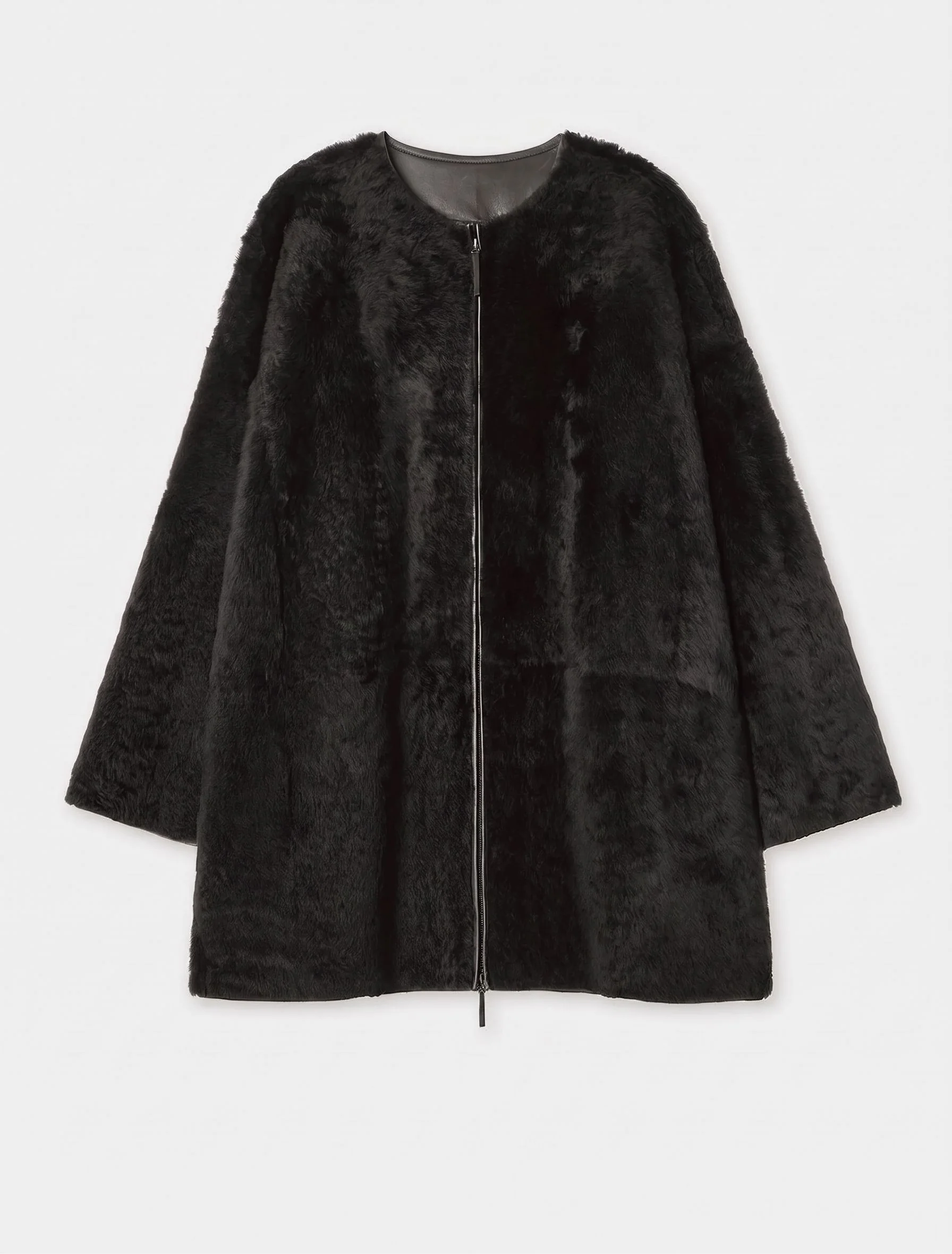 Zip Shearling Coat - Image 8